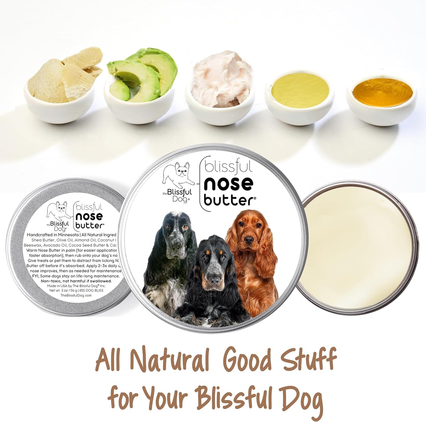 The Blissful Dog English Cocker Spaniel Unscented Nose Butter, 16oz