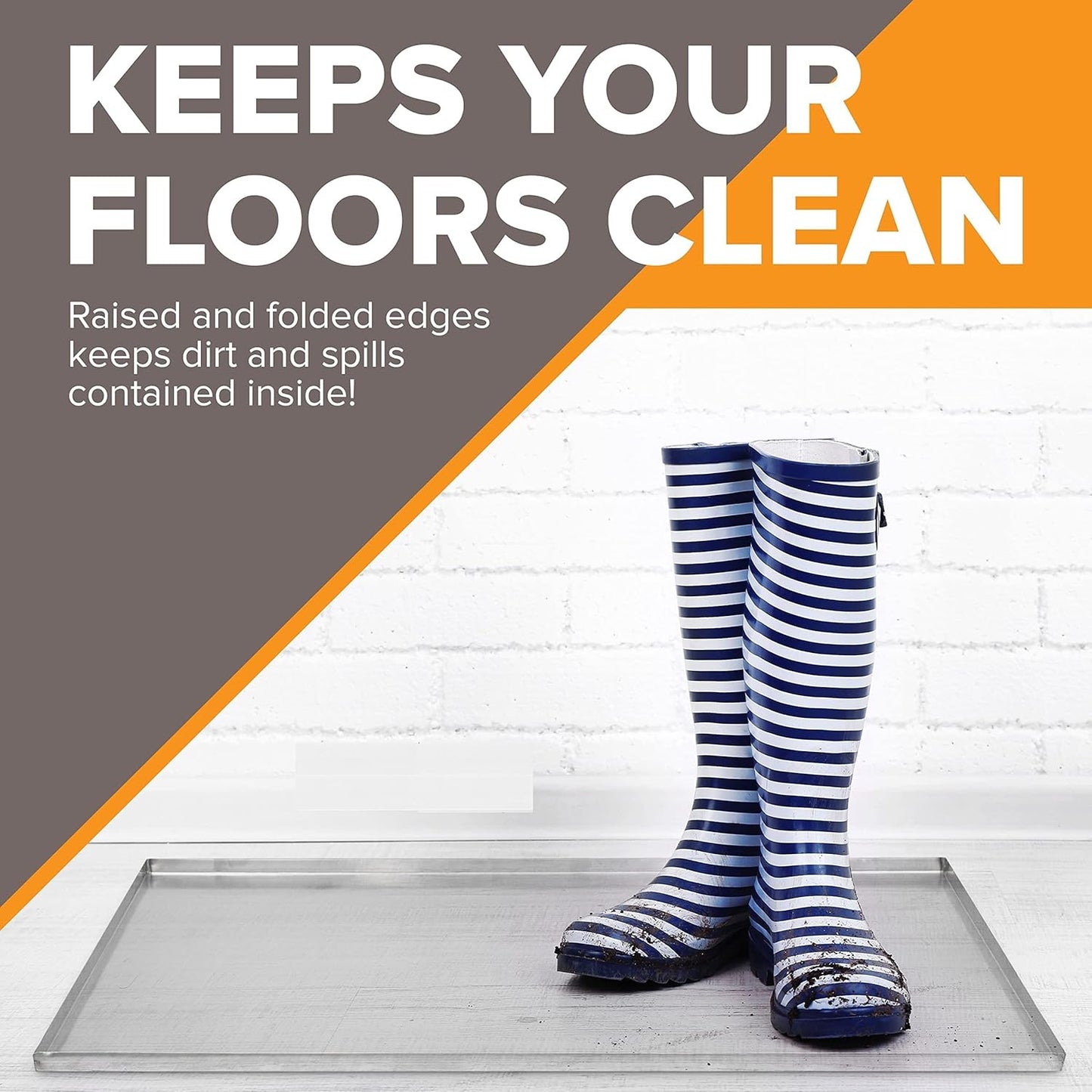 29.5" x 19.75" Metal Replacement Dog Crate Pan Chew Proof Crack Proof Pet Kennel Tray Central Dog Training Crate Pan Pet Supplies, Galvanized, 1" H