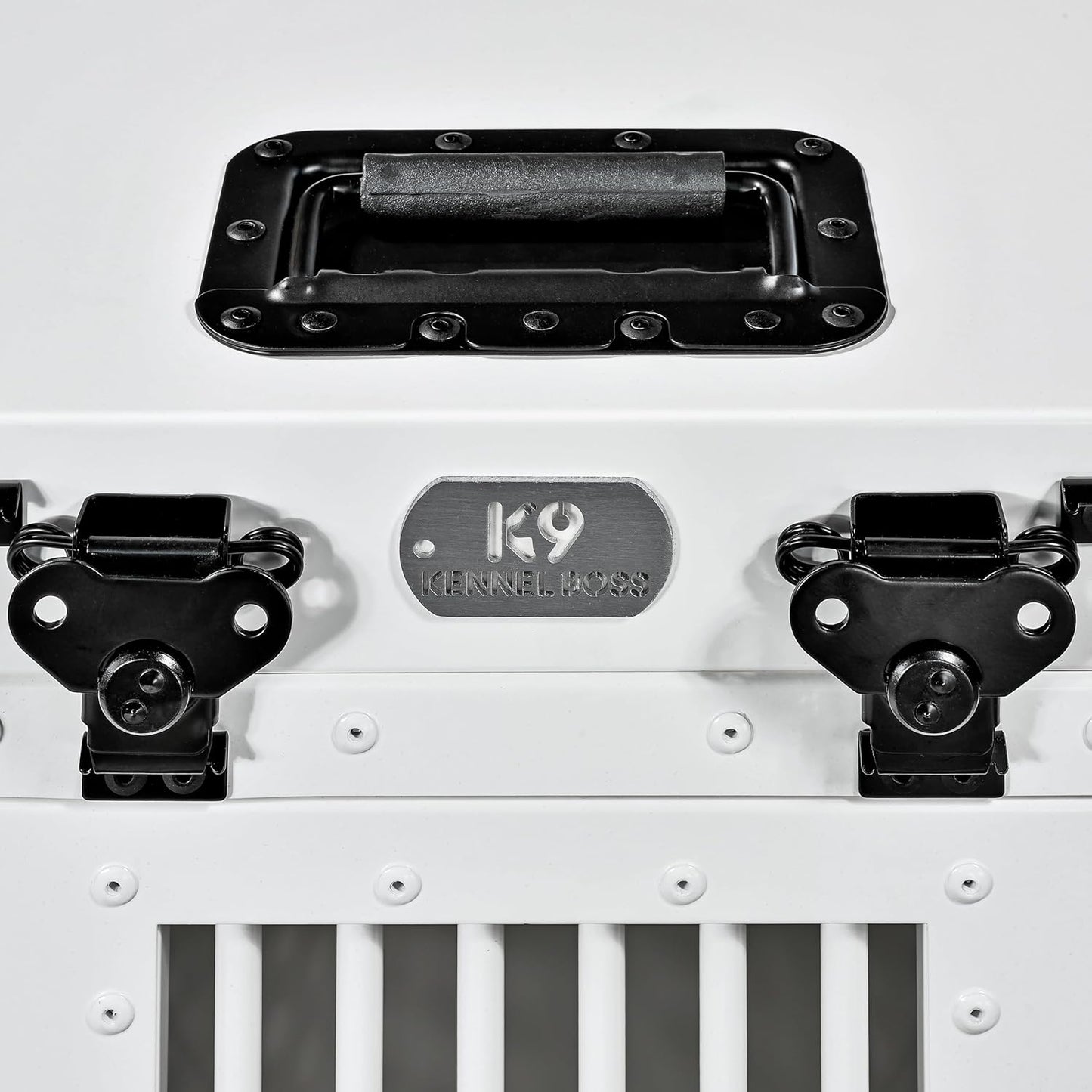 Heavy Duty Fully Collapsible Powder-Coated Aluminum Dog Crate - Small (White)