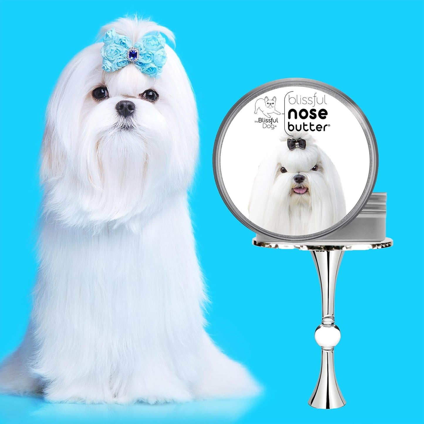 The Blissful Dog Maltese Unscented Nose Butter - Dog Nose Butter, 4 Ounce