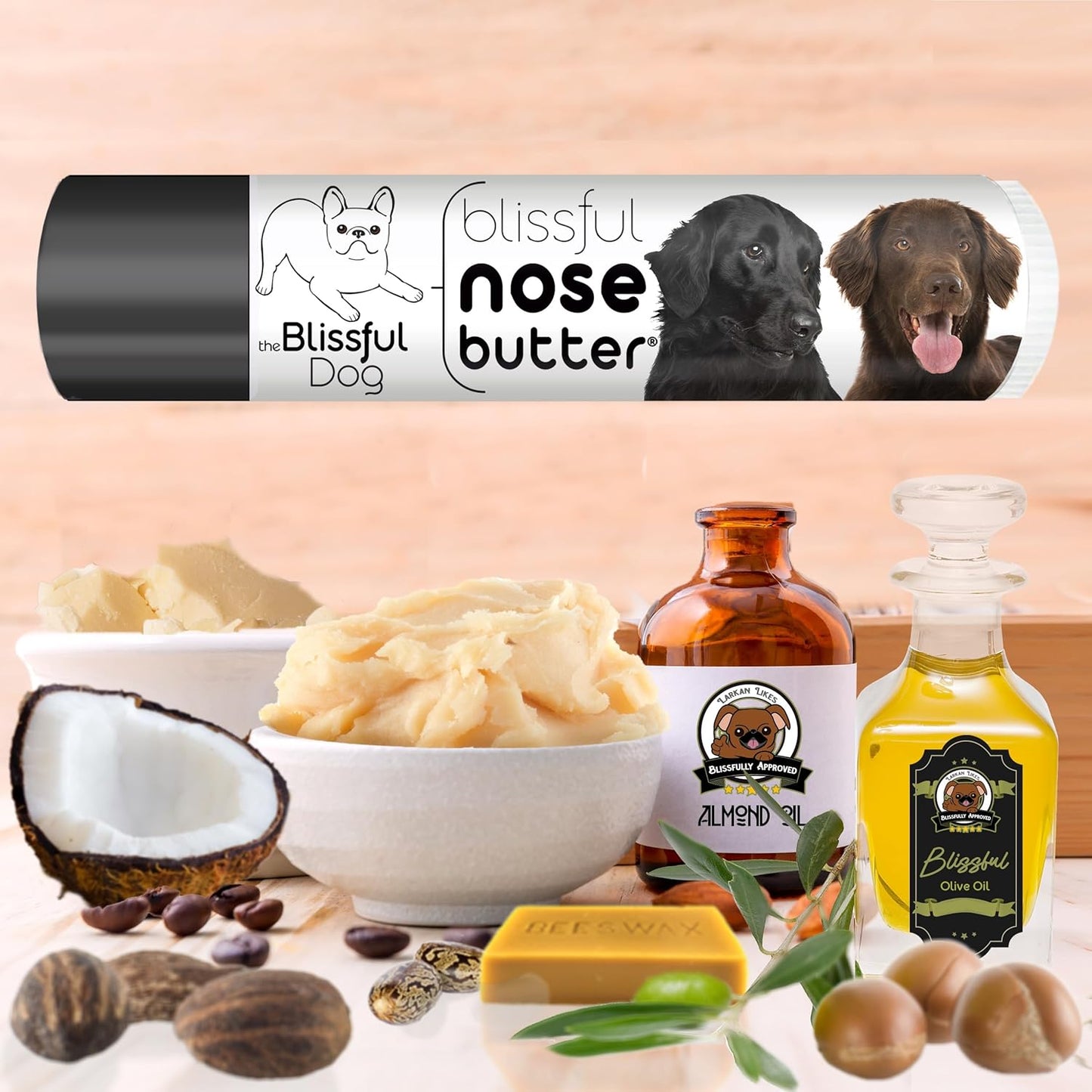 The Blissful Dog Flat-Coat Retriever Unscented Nose Butter - Dog Nose Butter, 0.15 Ounce