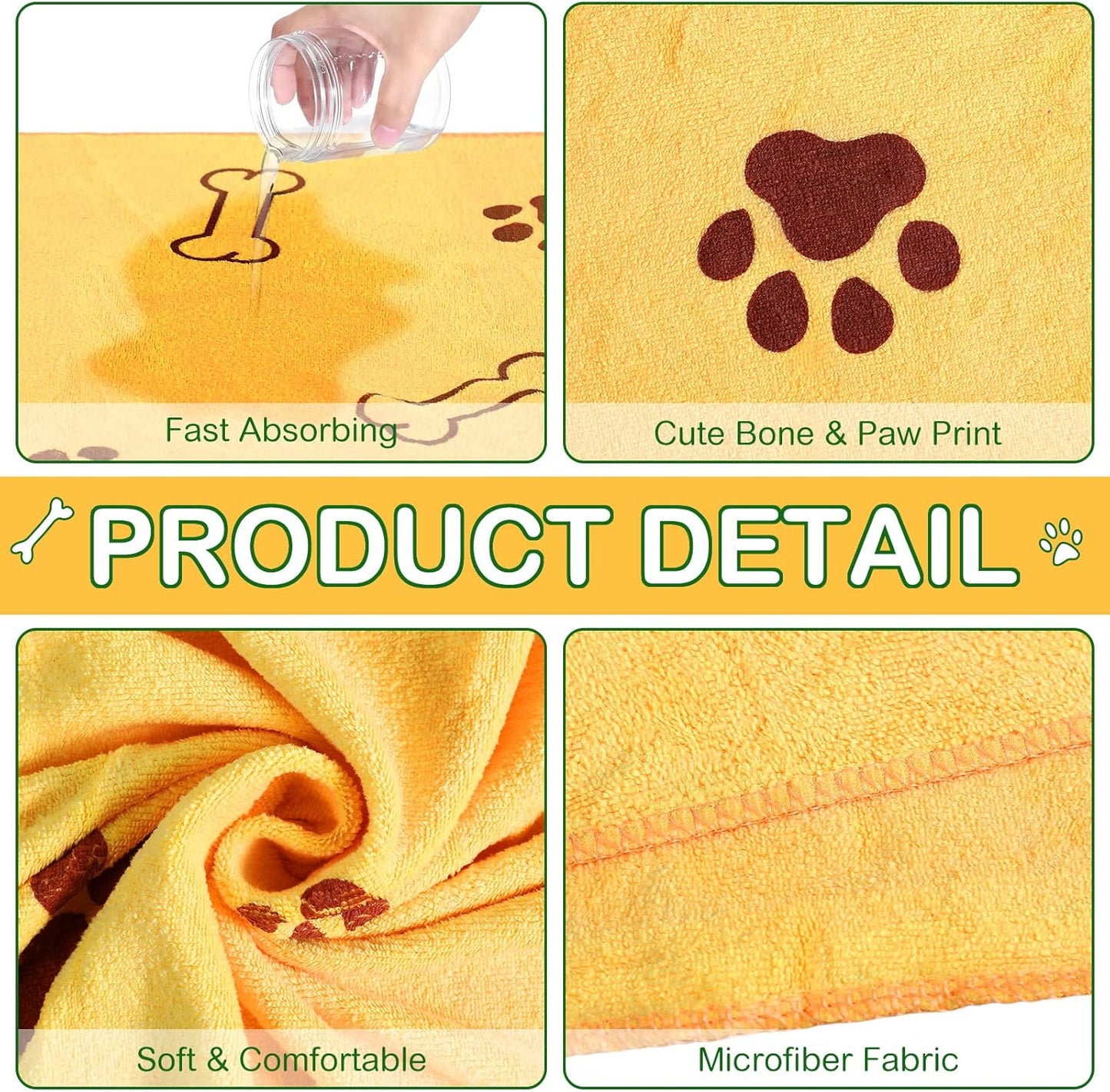 Chumia 8 Pcs Dog Towels for Drying Dogs Cats Pet Towels Bulk Puppy Microfiber Quick Drying Paw Bath Bathing Supplies Absorbent for Medium Pets(Colorful,40 x 24 Inch)