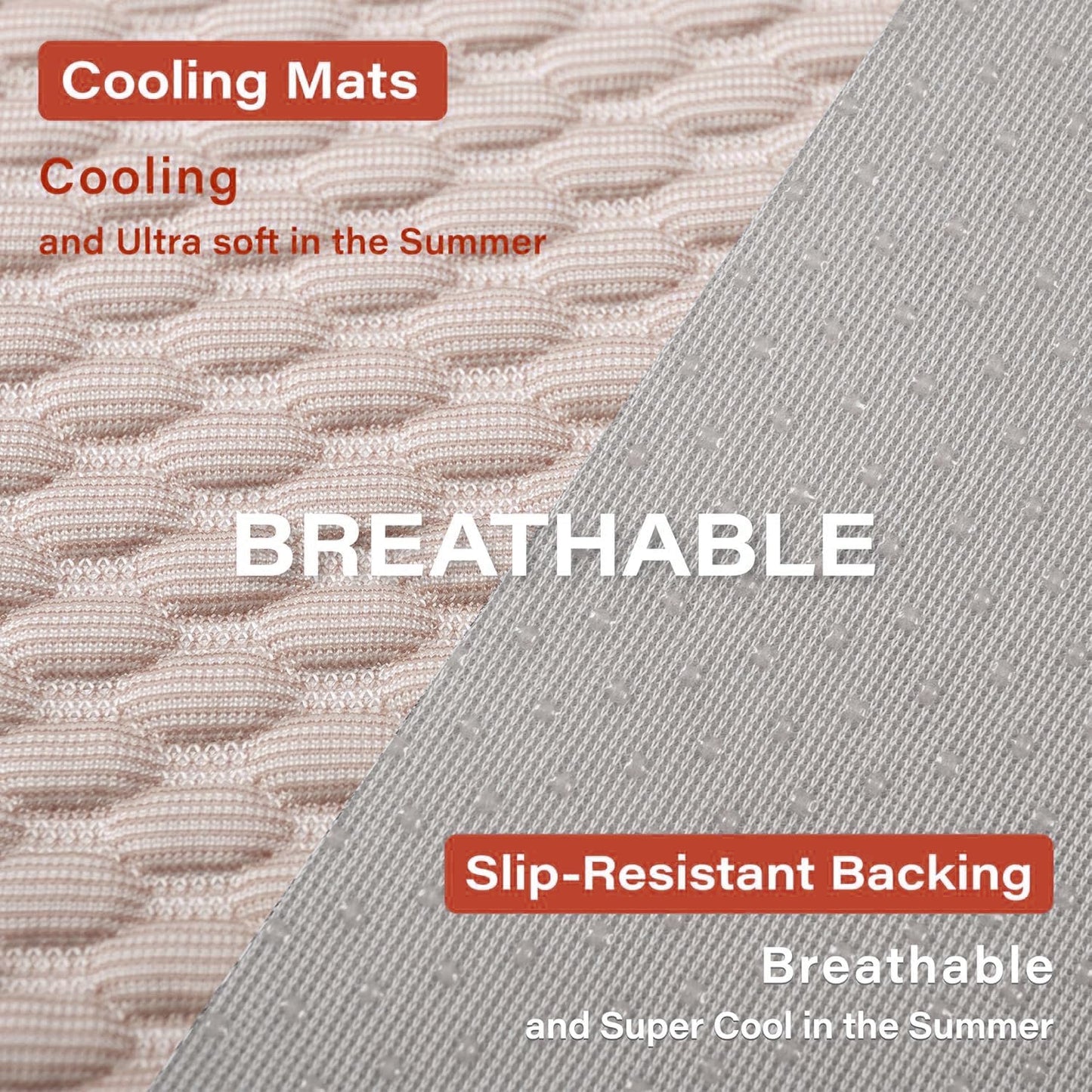 MICROCOSMOS Pet Cooling Mat & Sleeping Pad- Breathable Bubble Surface, EZ Clean. Keep Cooling for Pets, Kids and Adults in Summer.(Brown, 36" x 24")