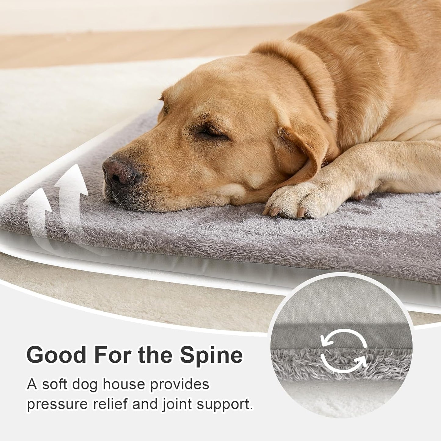 Jiupety 2 in 1 Dog House Indoor, Comfy Cave Bed Covered Dog Bed, Portable House for Large Dogs, 3XL(39"×32"×28"), Up to 90 Lb, Grey