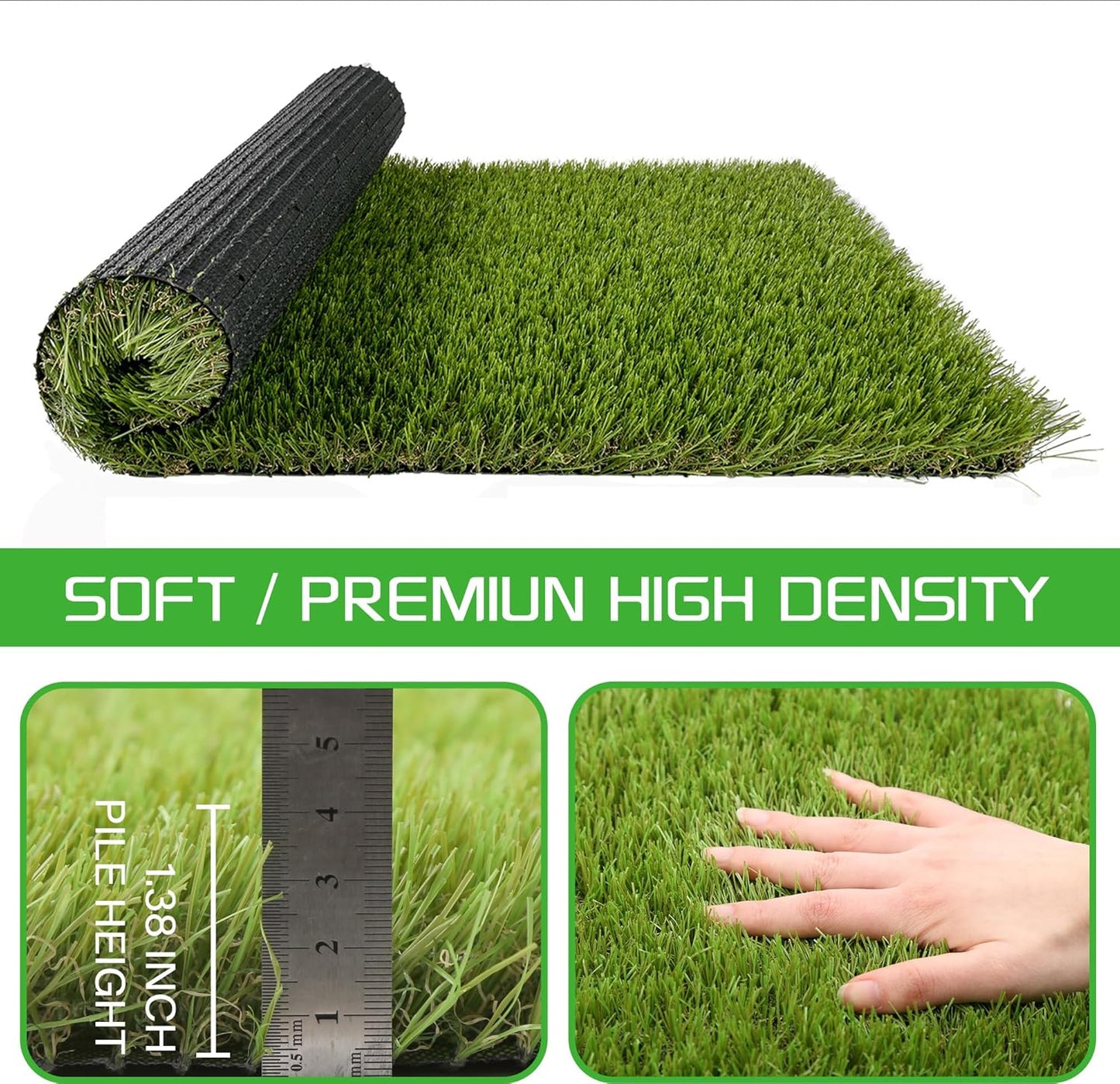 Artificial Grass Turf for Dogs 4 ft x 6 ft,1.38 inch Fake Grass Pee Pad for Puppy Potty Training，Faux pet Grass Rug for Indoor/Outdoor Patio,Dogs Wee Wee Pad,Turf Grass Mat for Dogs Potty
