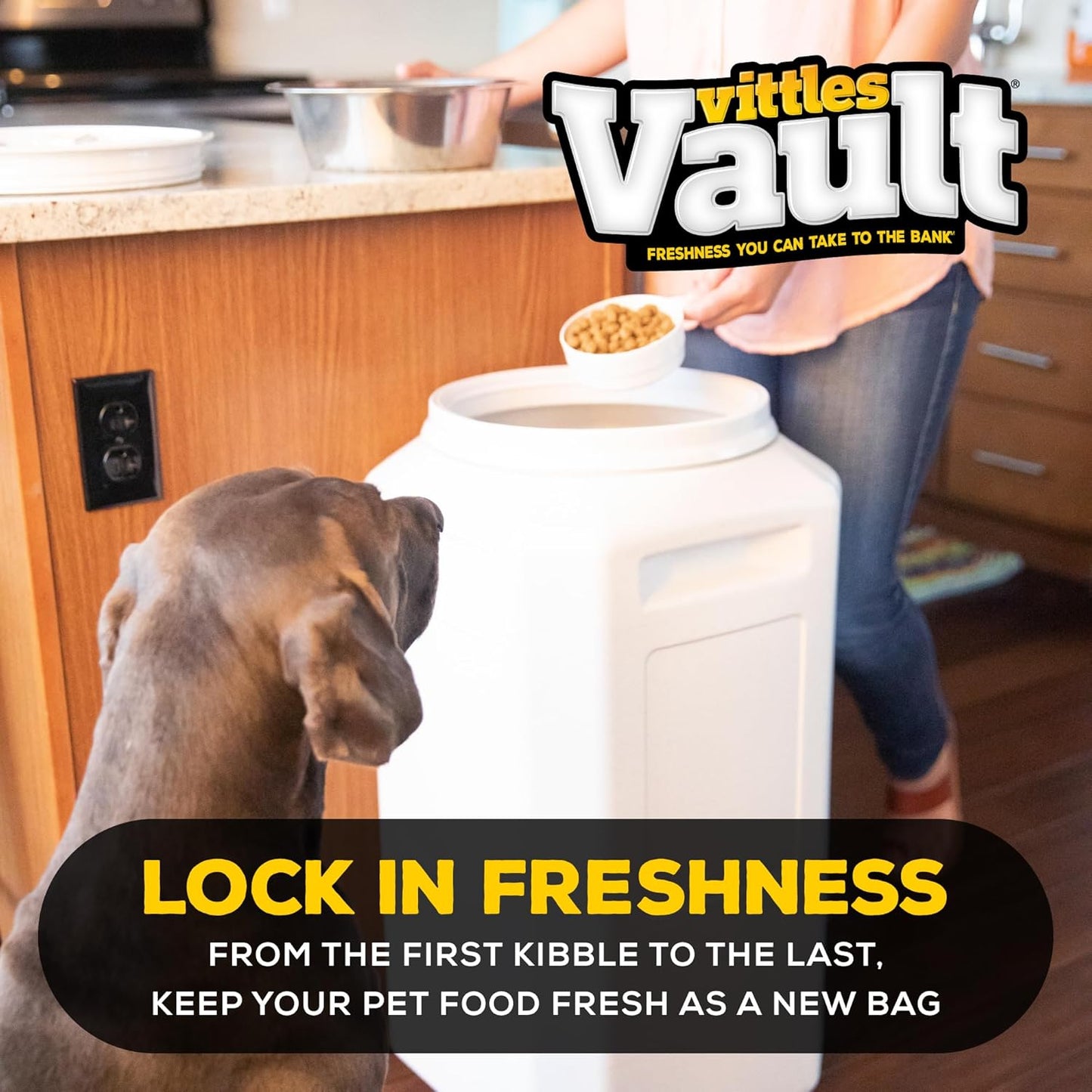 Gamma2 Vittles Vault Pet Food Storage Containers - Sealed Dog and Cat Food Storage Container, Fits up to 80lbs, Made in the USA - [14"L x 28"H]