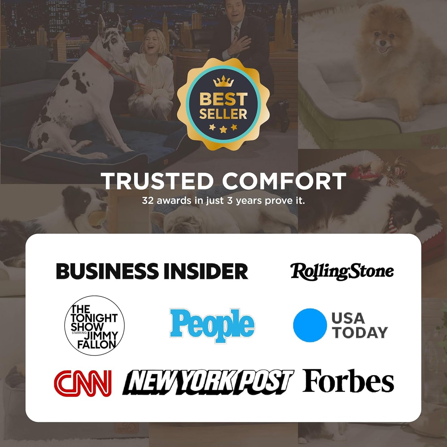 Bedsure XL Plus Orthopedic Dog Bed for Extra Large Dogs - Washable XLarge Dog Cat Bed Waterproof, Comfort Dogs Couch Sofa with Washable Removable Cover, Pet Bed with Nonskid Bottom, Grey, 48"