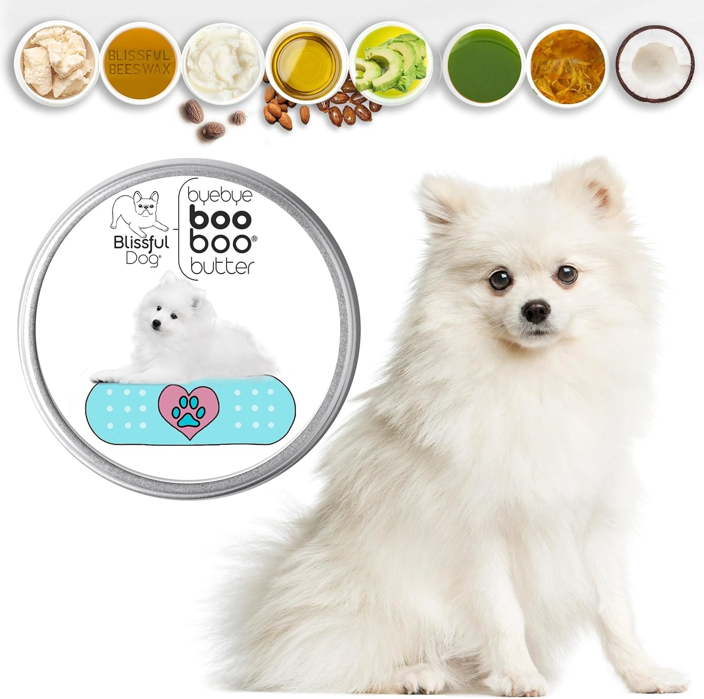 The Blissful Dog 4 oz TIN American Eskimo Booboo Butter