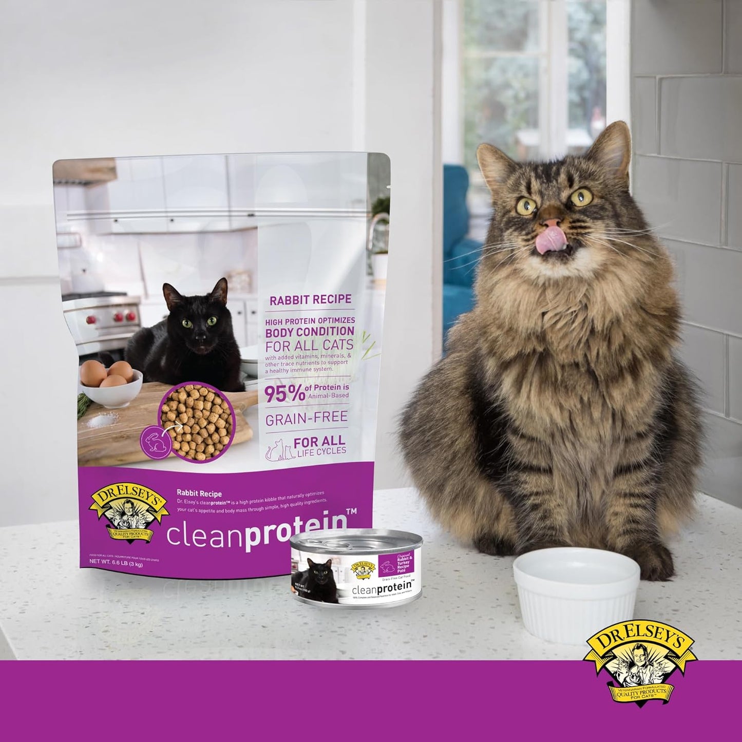 Dr. Elsey's cleanprotein Original Rabbit & Turkey Recipe Wet Cat Food, (Pack of 24), 5.3oz Cans