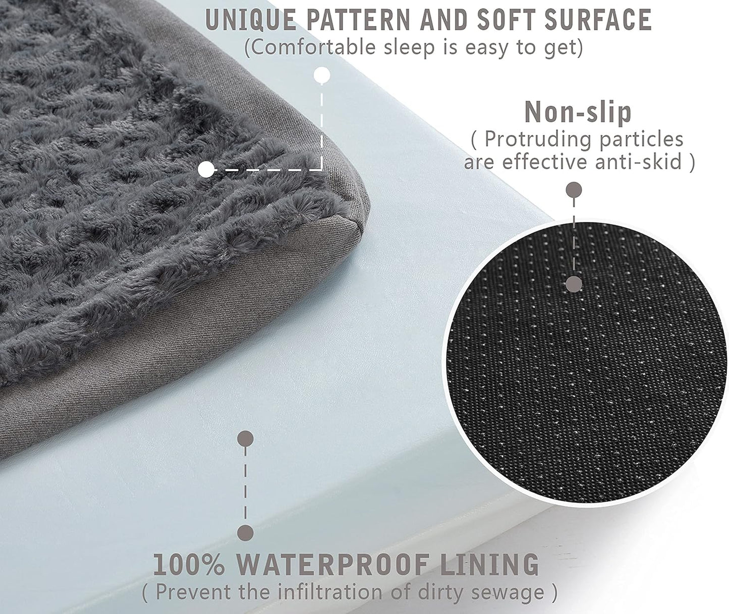 Orthopedic Memory Foam Dog Bed, Cooling Dog Beds for Extra Large Dogs -Waterproof Pet Bed for Crate with Removable Washable Cover, Ideal for Arthritic Dogs, XL(41inch,90Lbs)