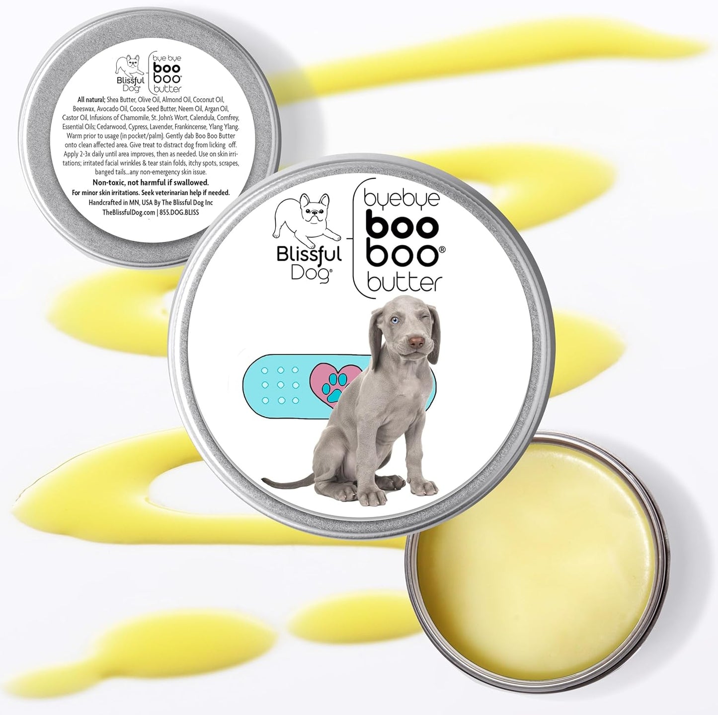 The Blissful Dog Weimaraner Boo Boo Butter, 16 oz.