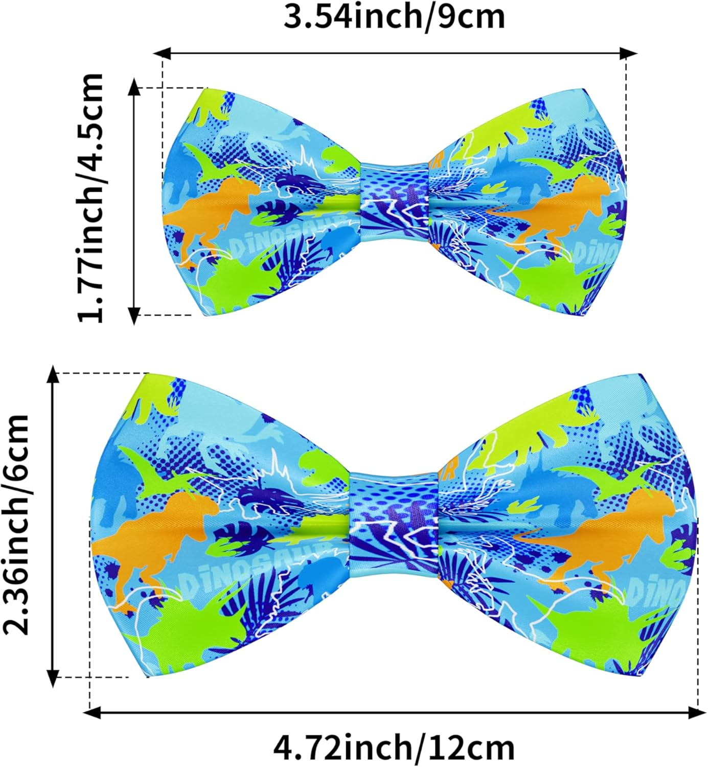 PET SHOW 10 Pack Dinosaur Big Dog Bow Ties for Large Medium Dogs Sliding Collar Attachment Bowties Bowknots Holiday Party Pet Grooming Accessories(Large)