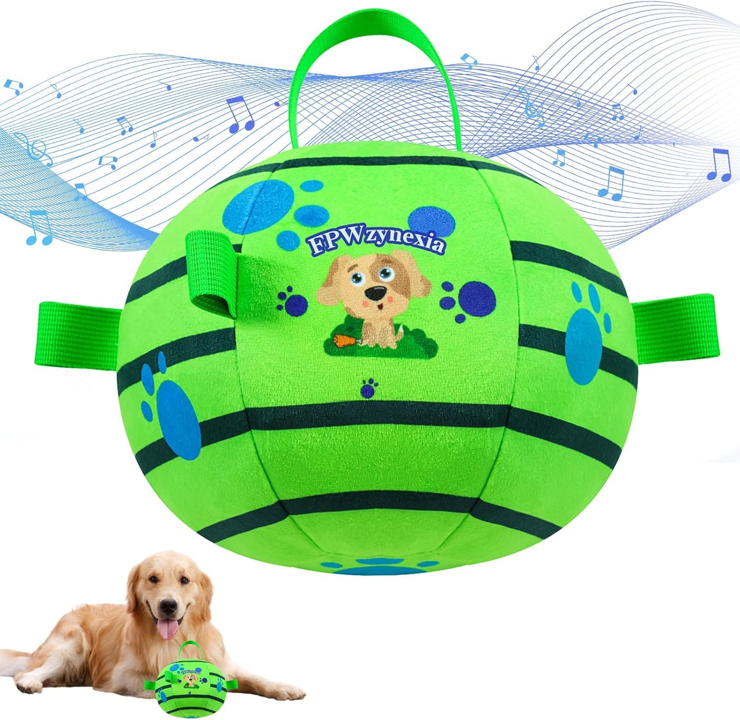 Interactive Dog Toys,Remote Control Dog Balls with Jumping, Rolling & Moving Functions - Includes a Vibrating Dog Ball and Durable Chew Fabric for Safe Play (4.53")