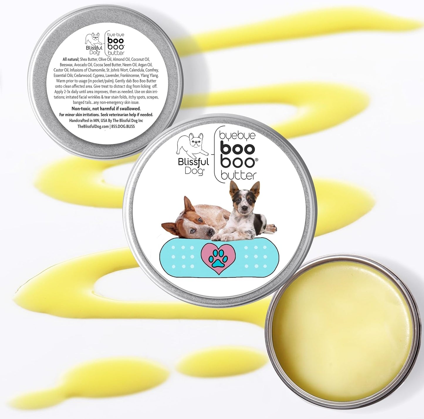 The Blissful Dog 8 oz TIN AUSTRAILIAN Cattle Dog Booboo Butter