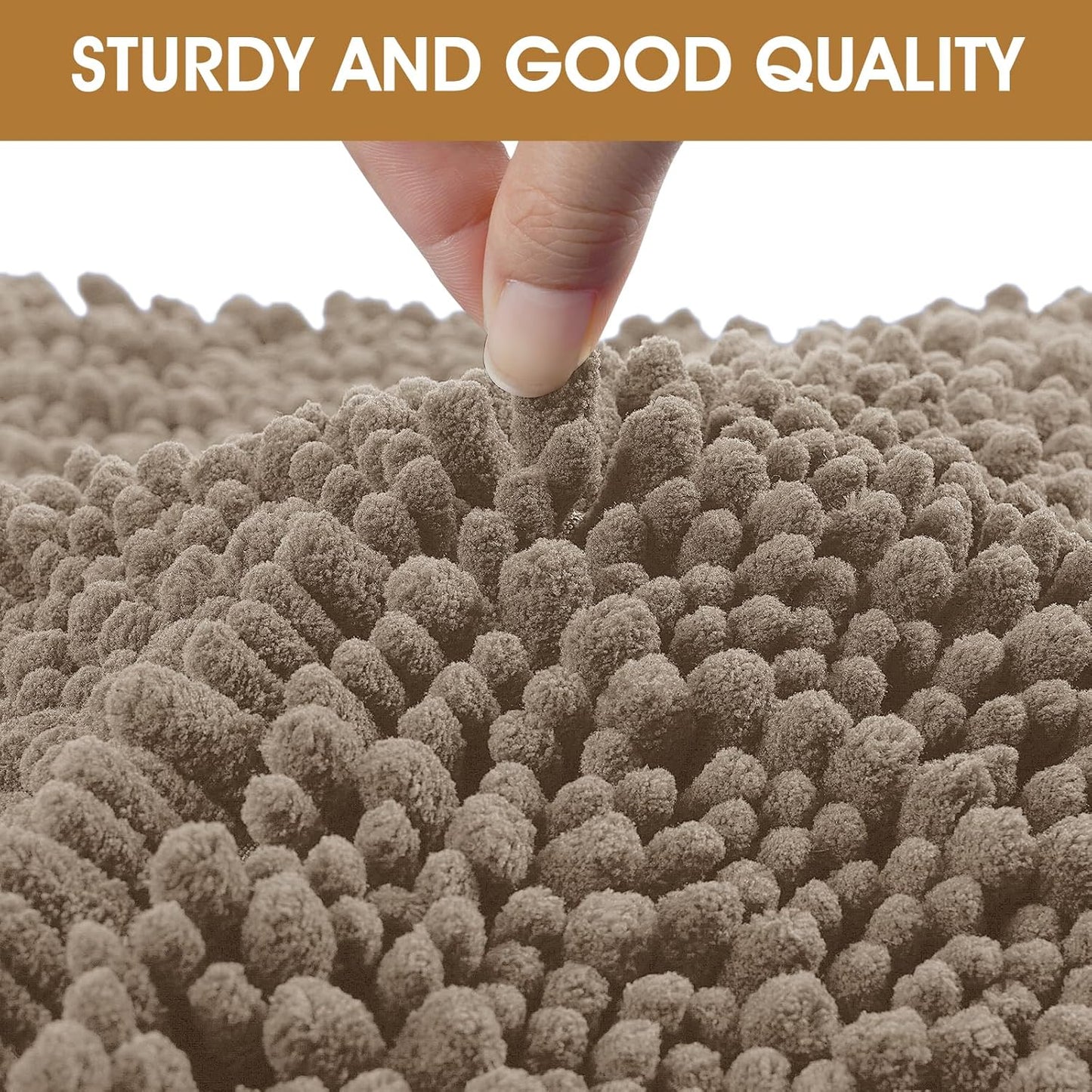 Dog Door Mats for Muddy Paws, Chenille Absorbent Door Mats, Non Slip Heavy Mud Mat for Dogs, Soft Indoor Door Mat for Entryway, Mud Paws, Inside Floor,30" X 20", Beige