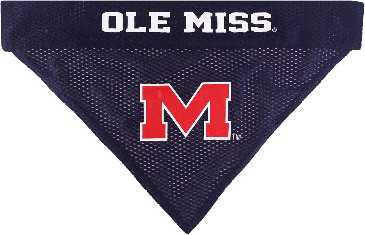 Pets First Collegiate Pet Accessories, Reversible Bandana, Mississippi Ole Miss Rebels, Small/Medium