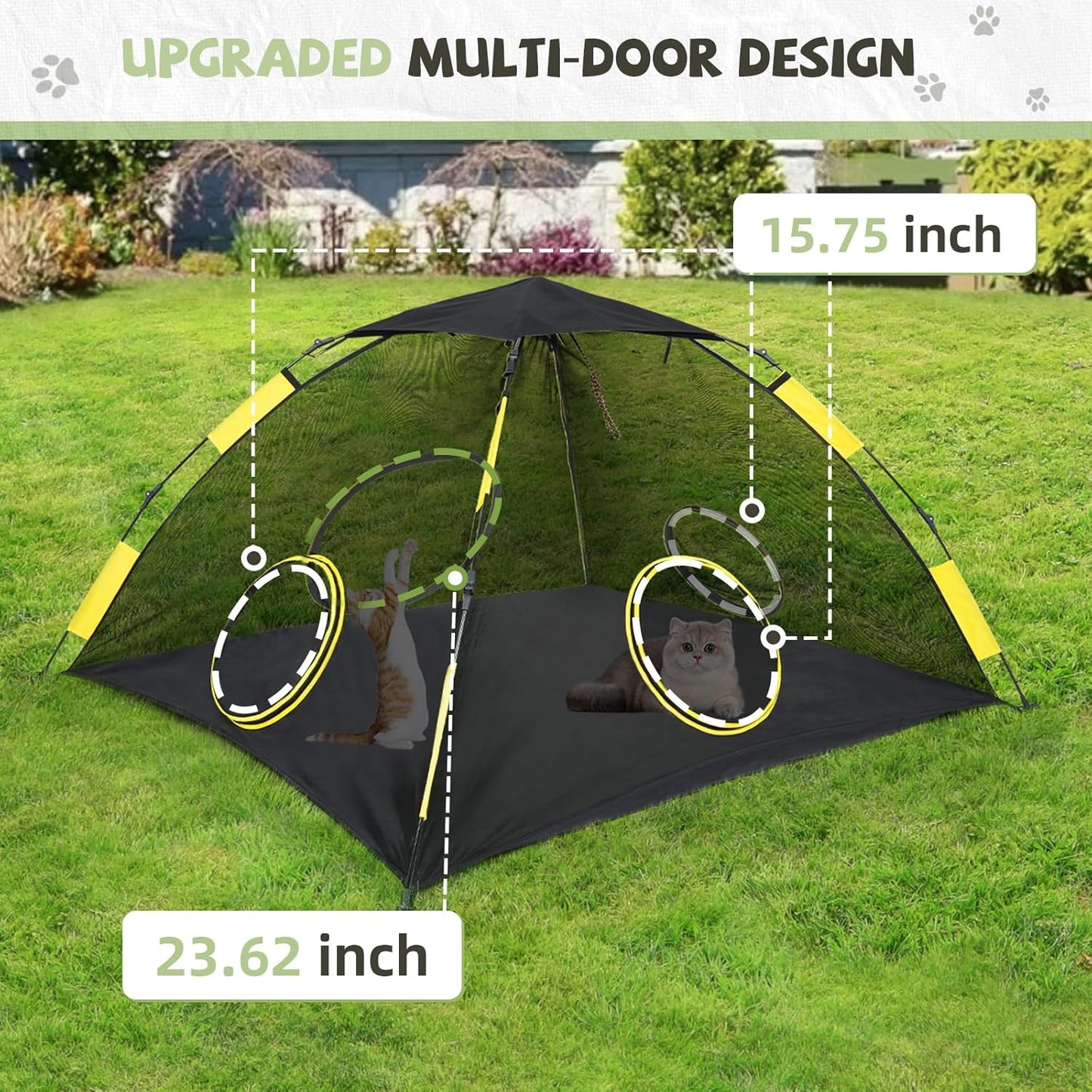 Outdoor Cat Enclosures for Indoor Cats, Outdoor Cat Tent with Tunnel for Multiple Cats, Cat Playpen for Pet Kitty Rabbits Ferrets Puppy and Other Small Animals, (Styles 5)