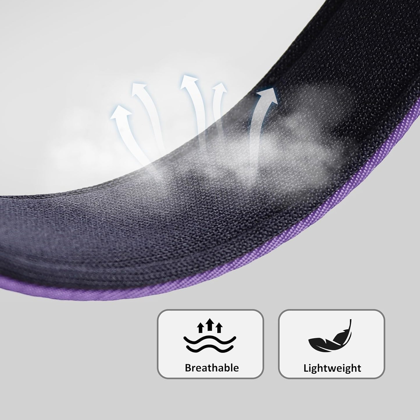 Didog Soft Padded Dog Collar for Large Dogs, Colorful and Durable Pet Collar with Quick Release Buckle, Light and Breathable for Daily Walking, Purple, L