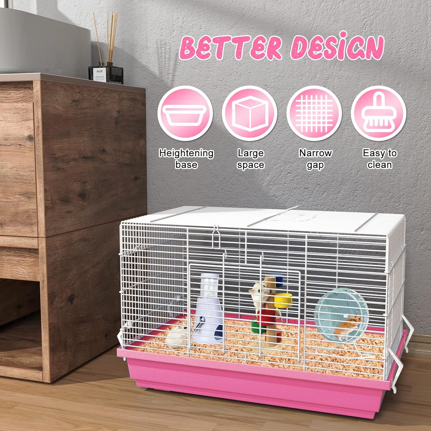 Hamster Cages, Small Animal Travel Cages - Ideal for Temporarily Transporting or Carrying Hamsters, Guinea Pigs, Rats, Parrots, Birds, Squirrels and Other Small Animals.