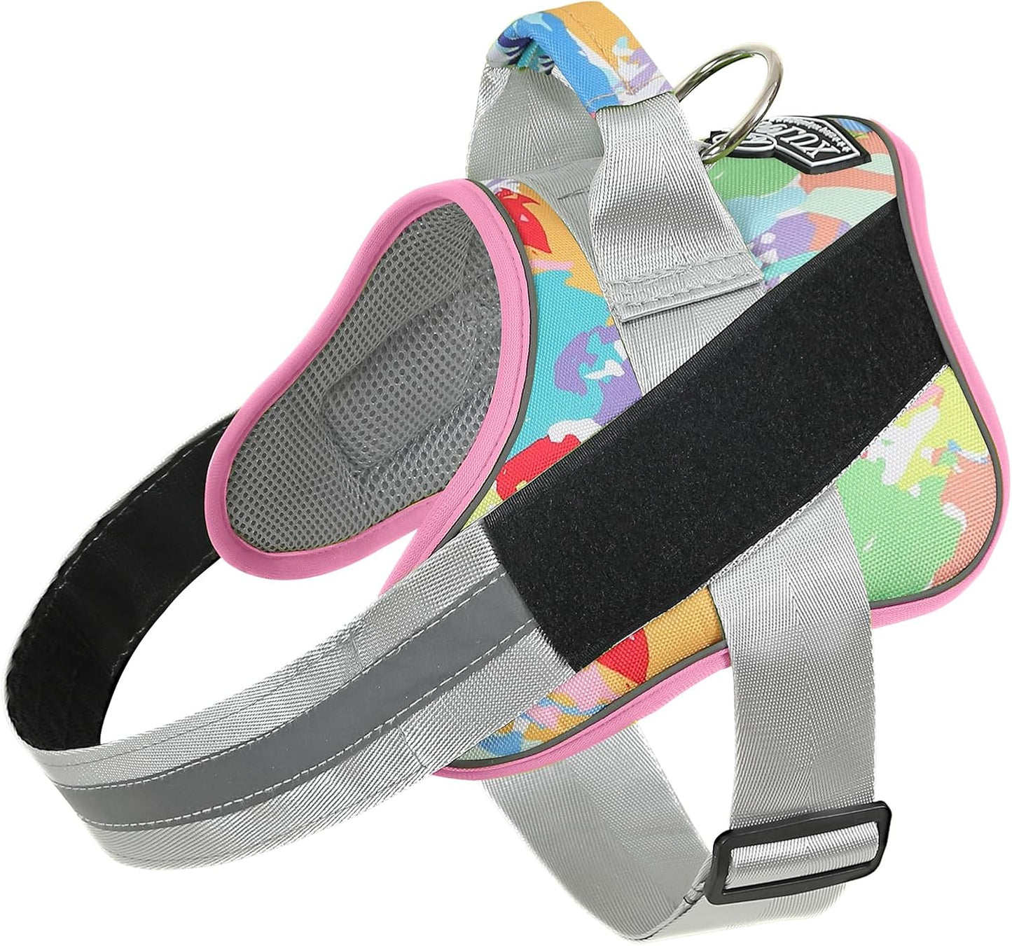 Bolux Dog Harness, No-Pull Reflective Dog Vest, Breathable Adjustable Pet Harness with Handle for Outdoor Walking - No More Pulling, Tugging or Choking (X-Small (Pack of 1), OilPainting)