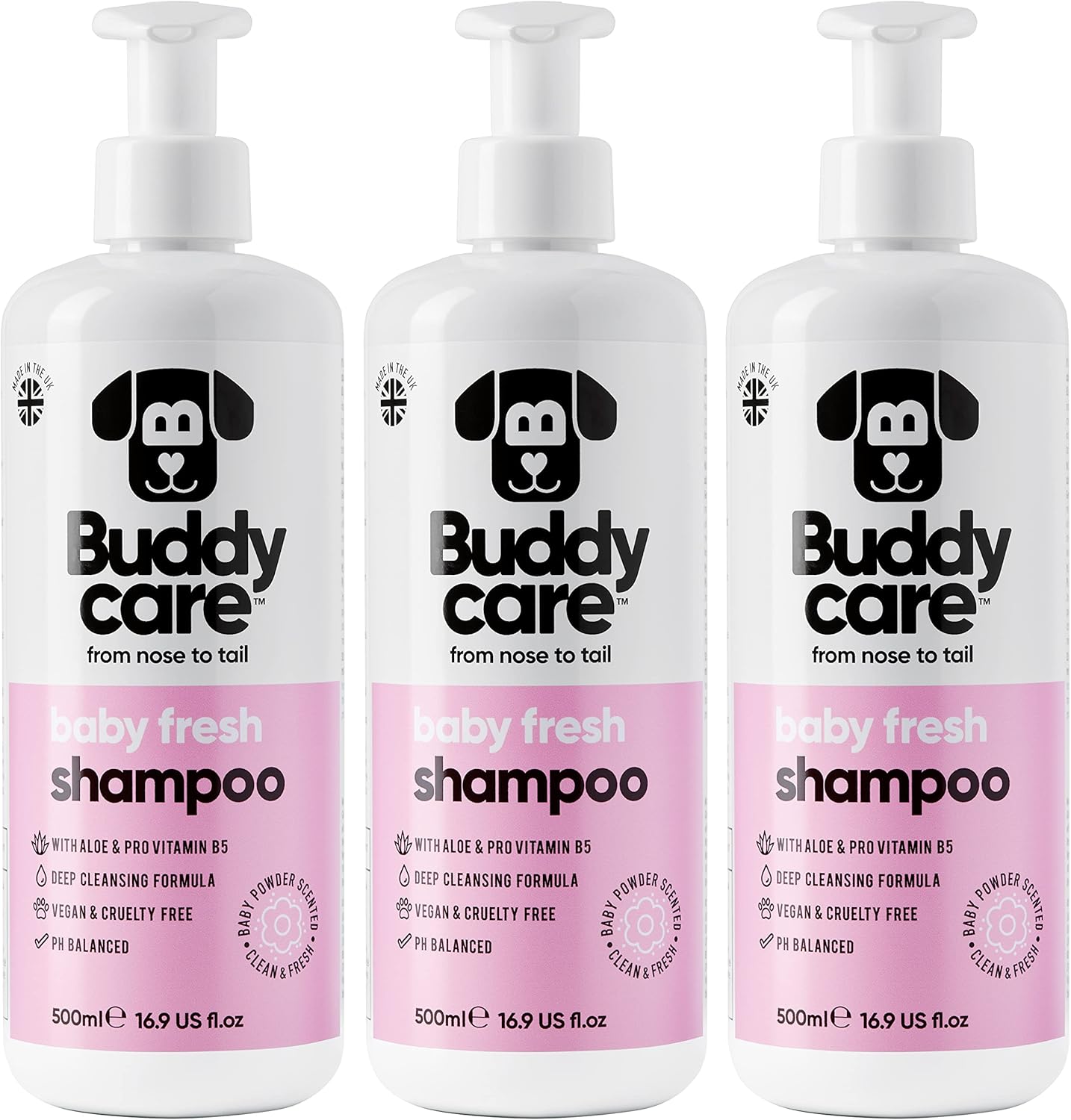 Baby Fresh Dog Shampoo by Buddycare | Deep Cleansing Shampoo for Dogs | Fresh Scented | with Aloe Vera and Pro Vitamin B5 (50.72oz)