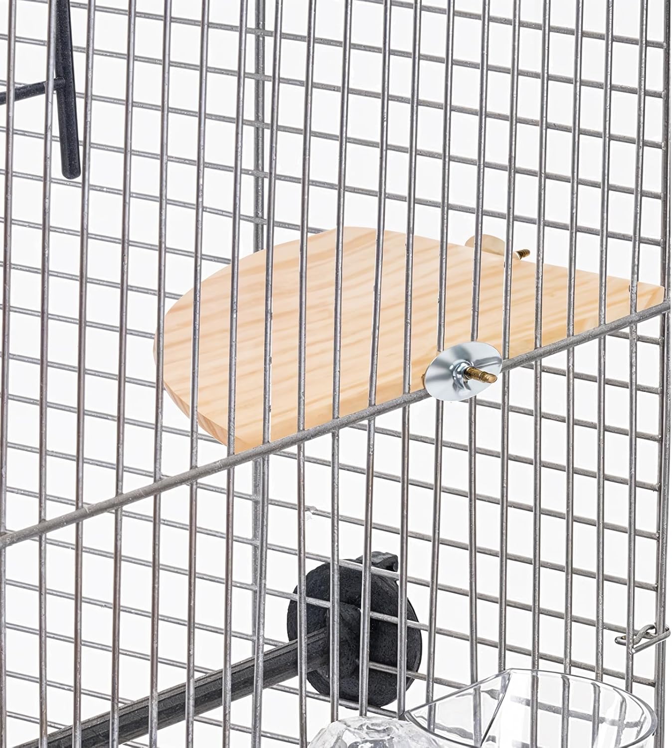 Bird Perch Platform Stand Wooden Parrot Perch Corner 6.7 Inches Fan Shape Playground Cage Accessories Parrot Stand Flat Perches for Bird Cages Corner Shelf for Birds Parrots Hamster Gerbil