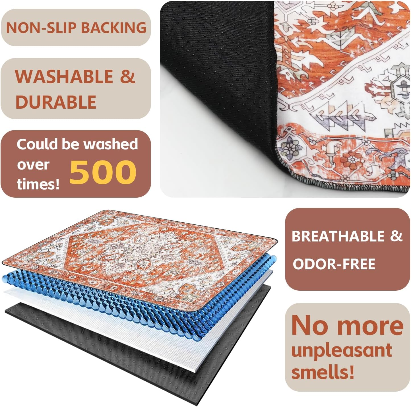 Washable Pee Pads for Dogs 2 Pack, Absorbent Reusable Puppy Pads Waterproof, Leakproof & Non-Slip Whelping Pad, Potty Training Pads for Dogs Playpen Mat 24x36