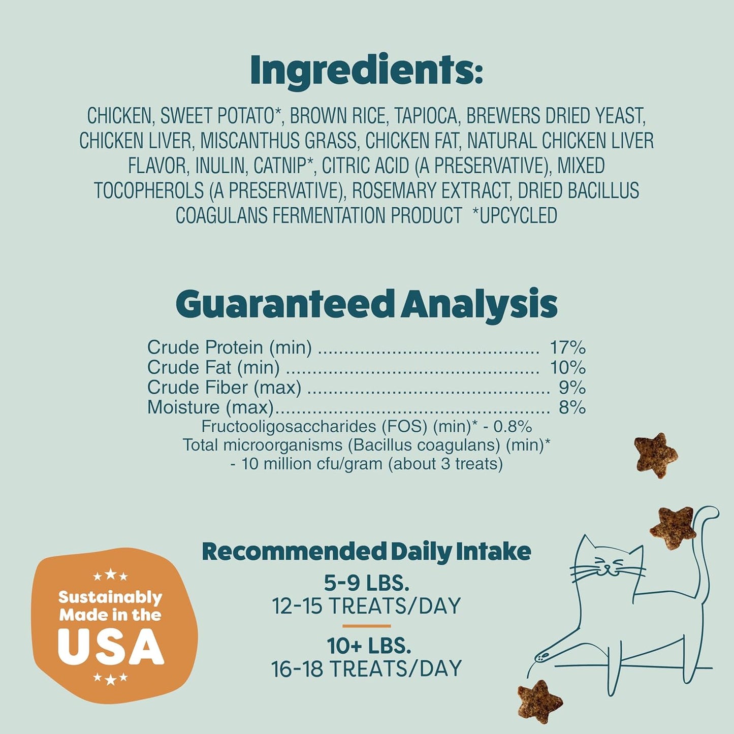 Shameless Pets Crunchy Cat Treats - Catnip Treats for Cats with Digestive Support, Kitten Treats with Real Ingredients, Natural & Healthy Flavored Feline Snacks - Catnip N Chill Chicken Liver, 1-pk