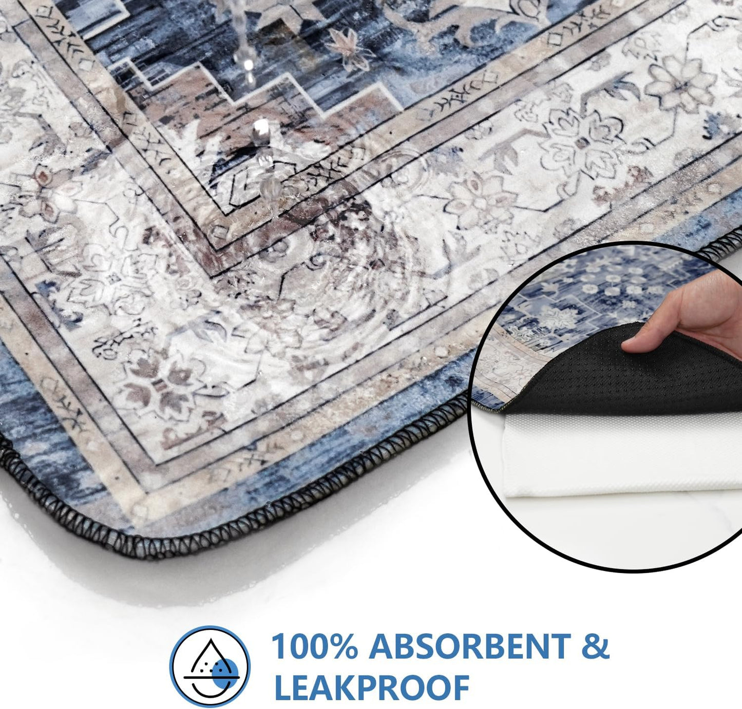 Washable Pee Pads for Dogs 2 Pack, Absorbent Reusable Puppy Pads Waterproof, Leakproof & Non-Slip Whelping Pad, Potty Training Pads for Dogs Playpen Mat 24x36