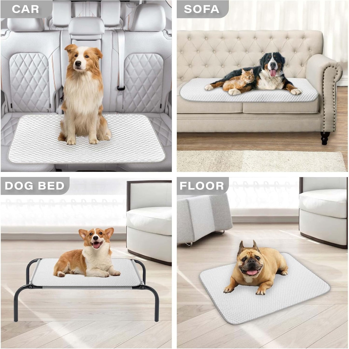 MICROCOSMOS Pet Cooling Mat & Sleeping Pad- Breathable Bubble Surface, EZ Clean. Keep Cooling for Pets, Kids and Adults in Summer.(GreyWhite, 40" x 28")