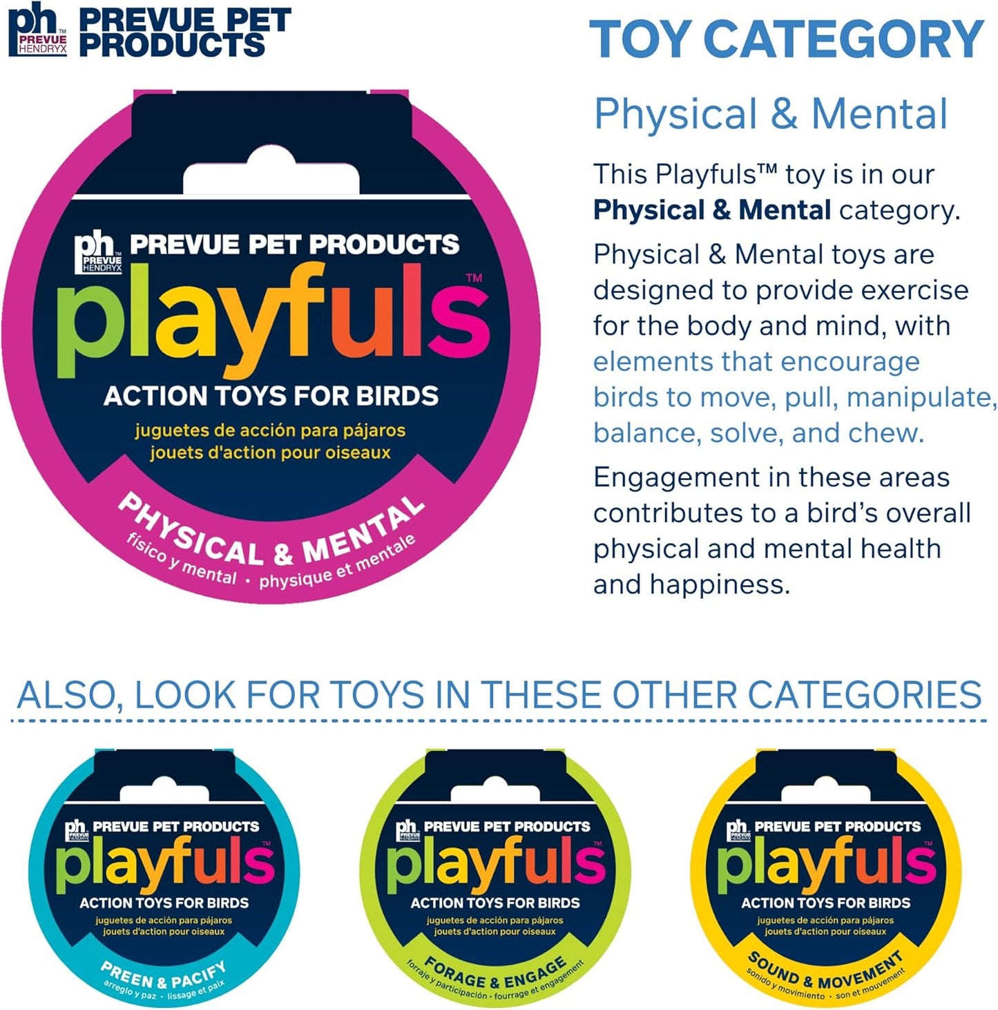 Prevue Pet Products Shredding Stack - Playfuls Physical & Mental Bird Toy 60247