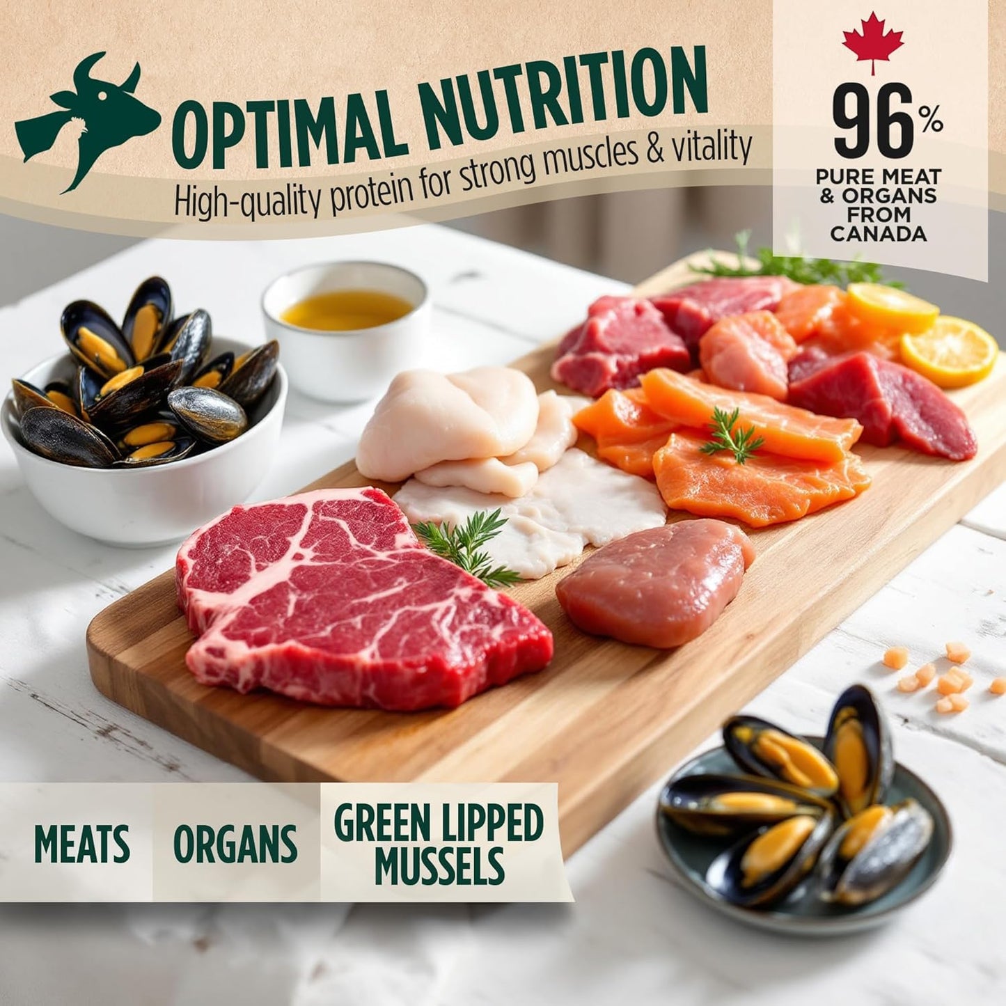 ZEAL Canada Air-Dried Beef Recipe for Dogs - High Protein, Natural Superfoods, Nutrient Rich, No Fillers, Grain Free, Complete & Balanced (Beef, 2.2 lb)