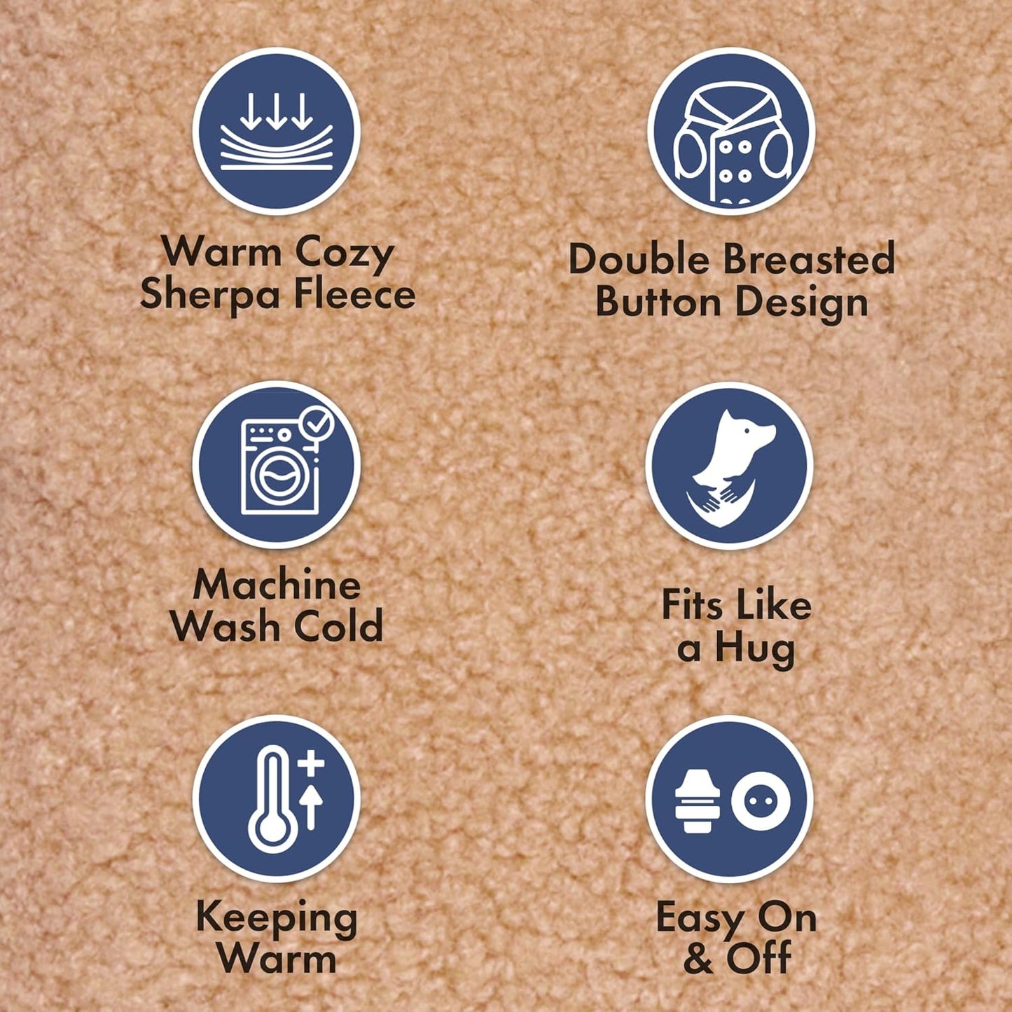 Spark Paws Teddy Dog Sweater, Sherpa Jacket Vest with Warm Fleece Lining, Winter Coat Suitable for Small Medium Large XL XXL Breeds - Brown - XL