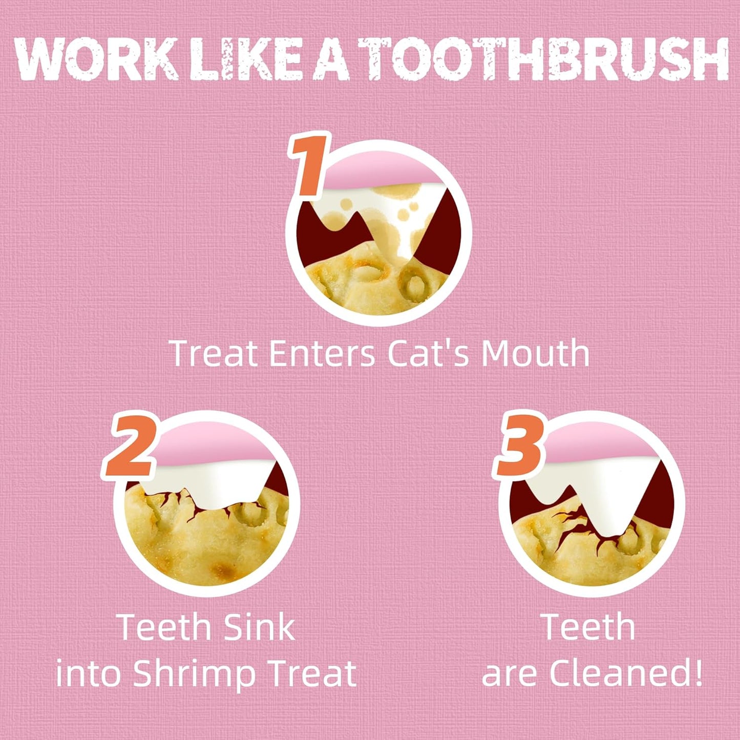 Just Try 16 OZ Shrimp Cat Treats - Grain Free, Crunchy Cat Snacks with Real Shrimp & Krill Oil for Cats, Omega-3 for Skin & Coat, Training Treats