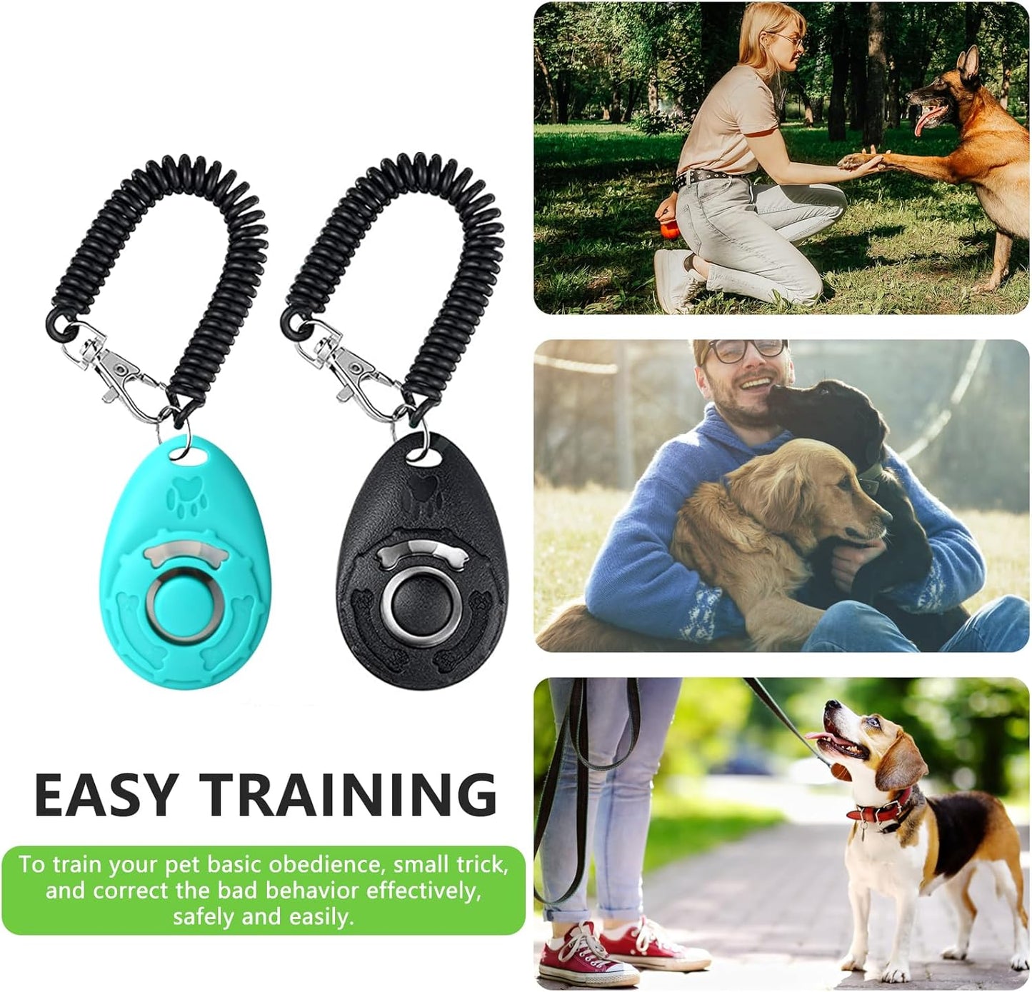 Dog Treat Pouch-3 Ways to Wear Treat Pouches for Pet Training and 2 Pieces Clicker Taining for Dogs,Dog Training Treat Pouch Bag and Dog Clicker for training with Waist Belt Shoulder Strap-Dark Green