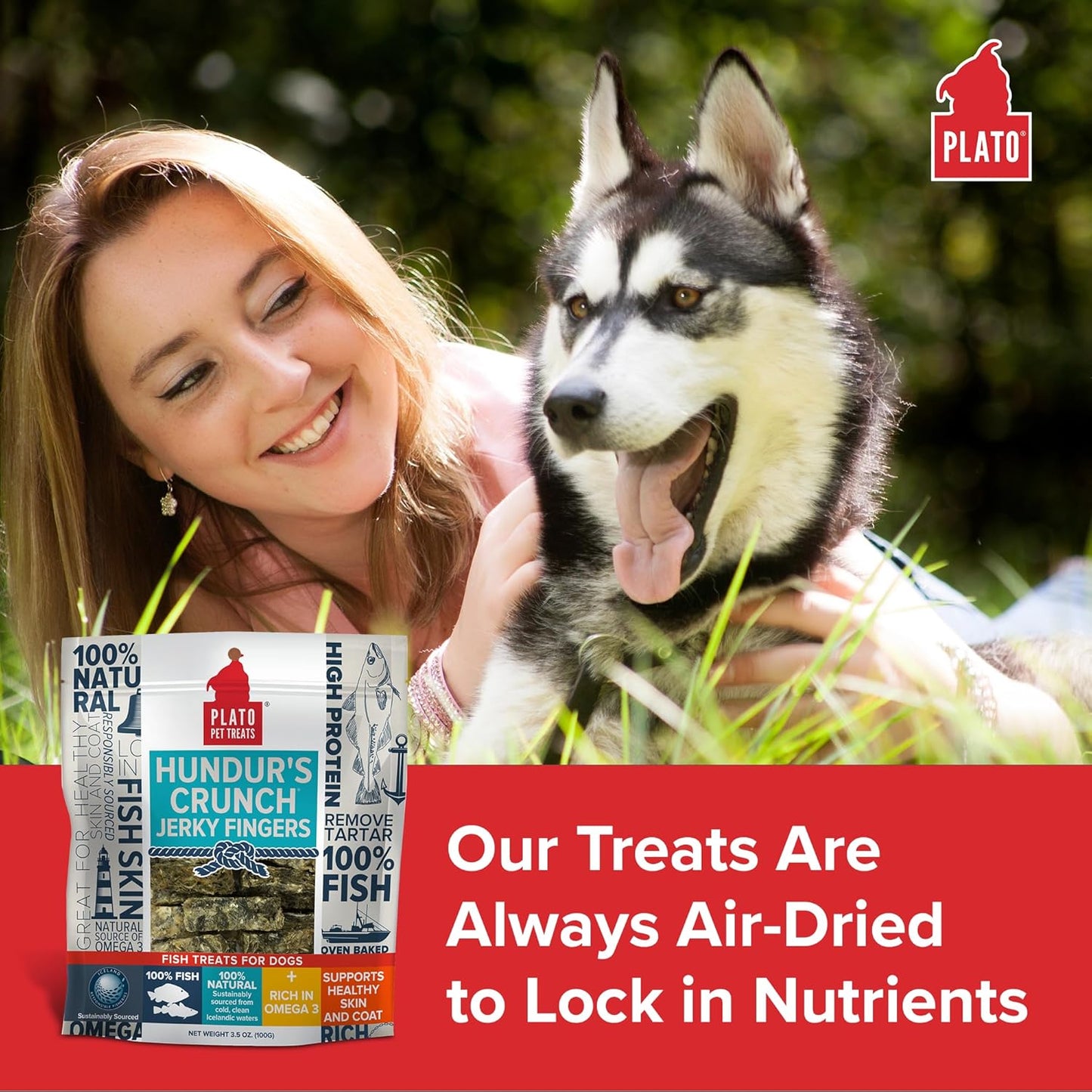 PLATO Hundur's Crunch Jerky Fingers 10oz, Natural