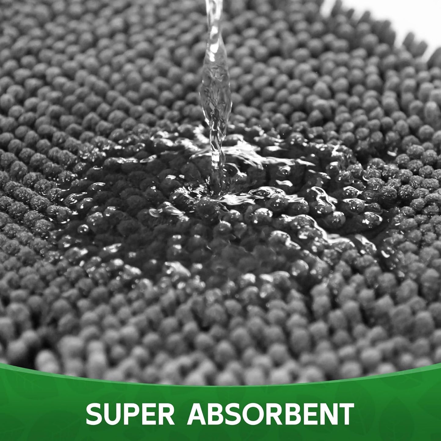 Dog Door Mat Indoor Entrance, 60" x 36" Absorbent & Quick-Drying Mud Rugs, Non-Slip Door Rugs for Entryway Indoor Washable, Soft Chenille Dog Mat for Muddy Paws