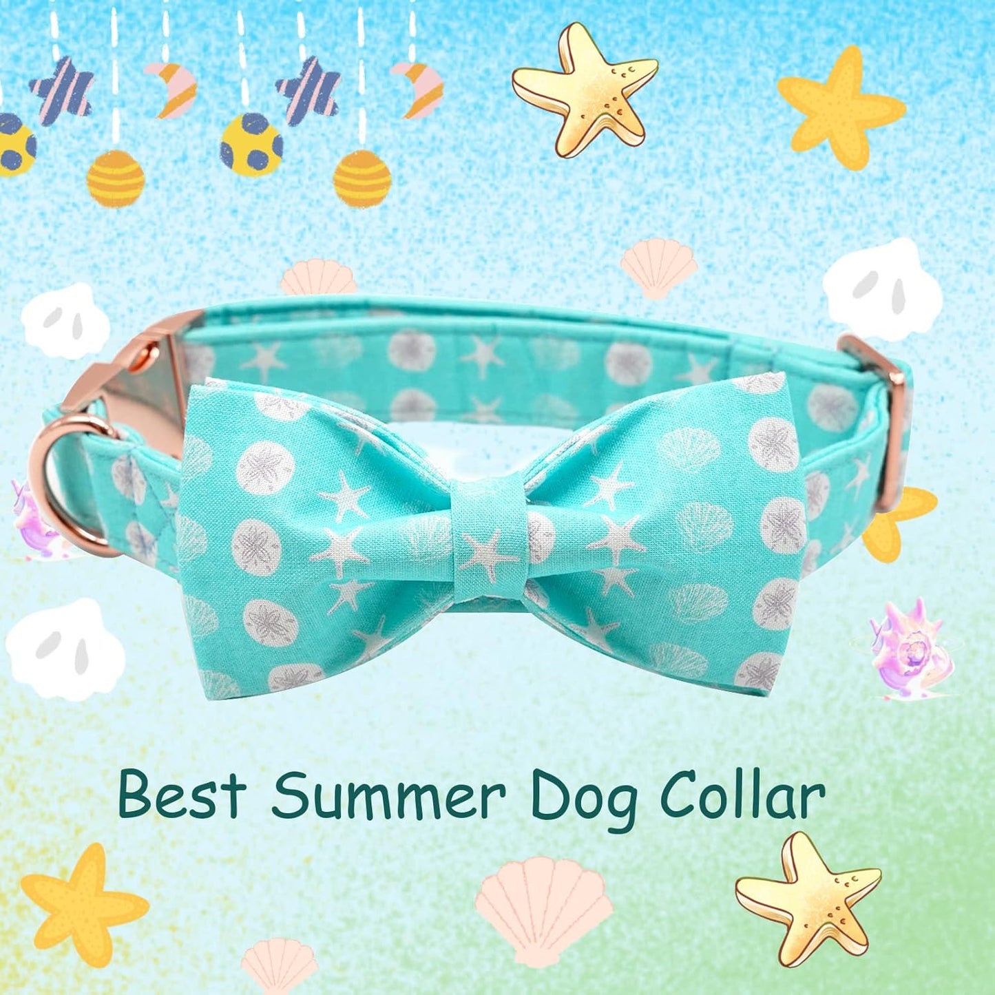Elegant Little Tail Bowtie Dog Collar for Small to Large Dogs