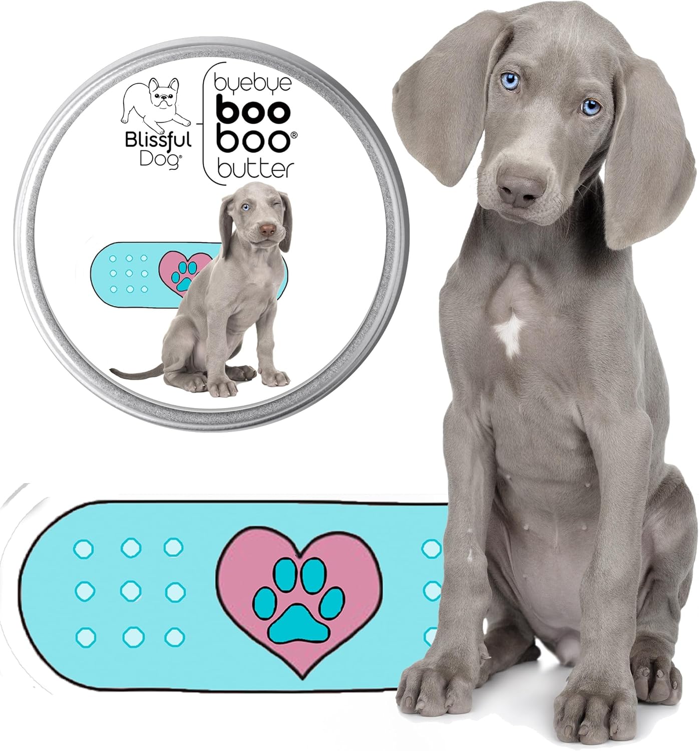 The Blissful Dog 2 oz TIN Weimaraner Booboo Butter
