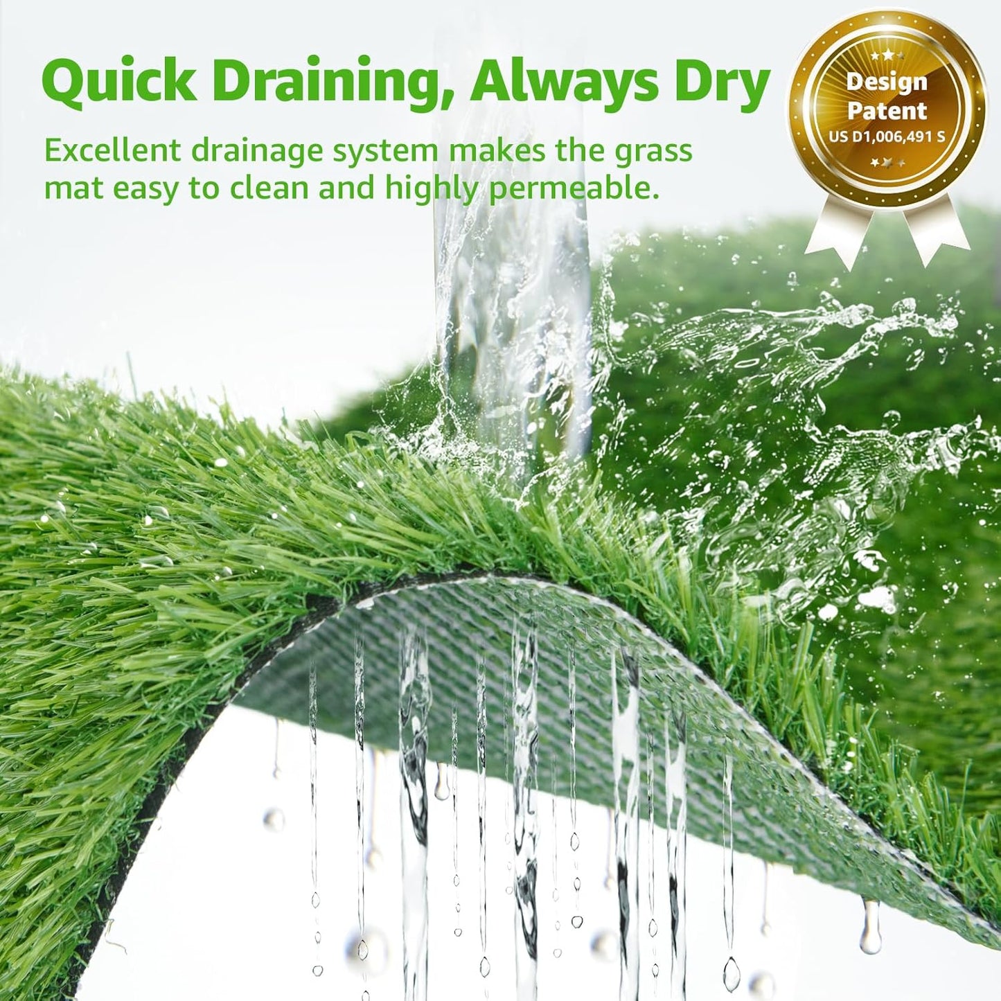 Dog Grass Large Potty Patch, Dog Litter Boxes Artificial Grass Bathroom Turf for Pet Training, Washable Puppy Pee Pad, Perfect Indoor/Outdoor Portable Potty Pet Loo (Potty system-45.1"x29.1")