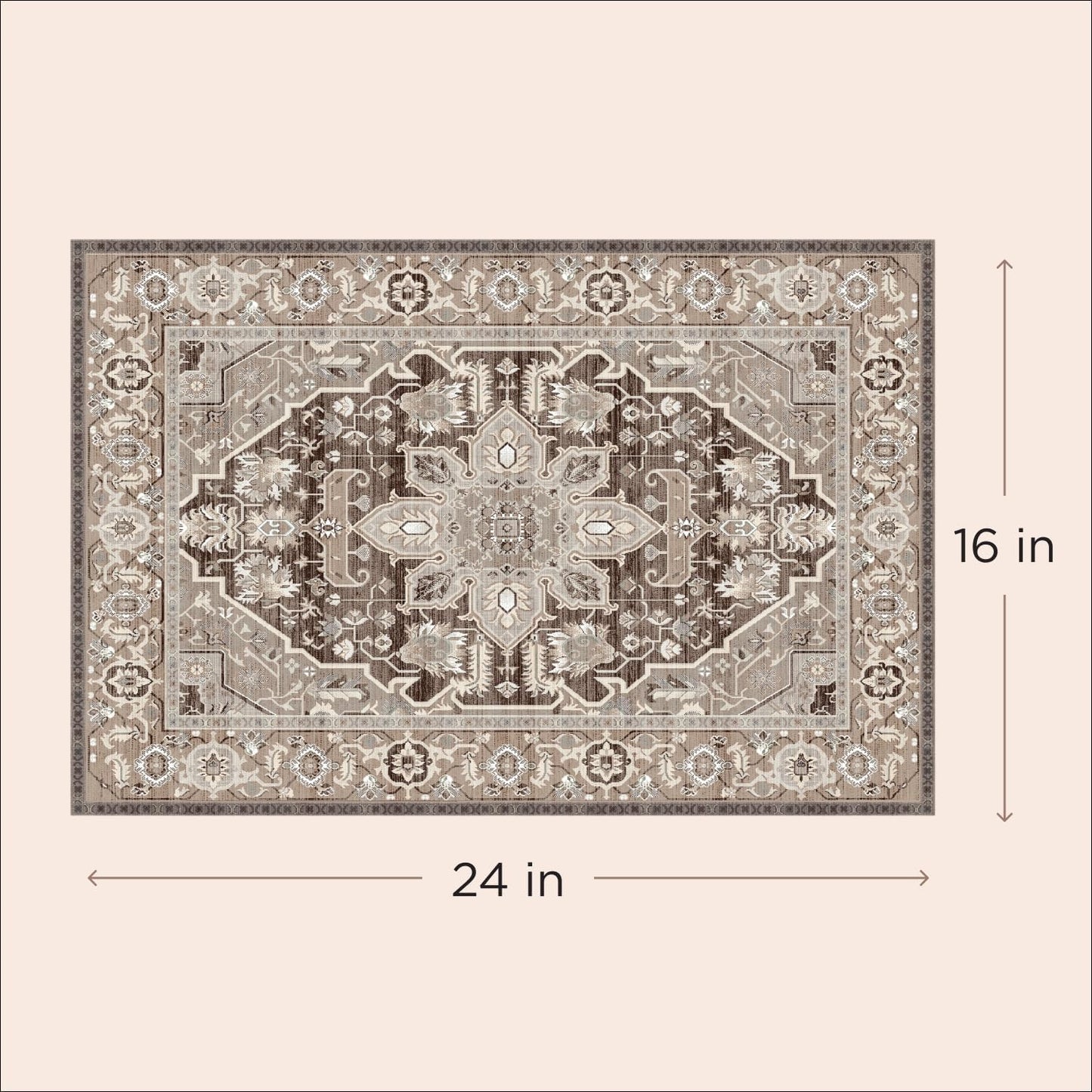 LOVEWAG Washable Dog Pee Pads, 24" x 16", Waterproof, Non-Slip, Super Absorbent, Reusable Machine-Washable, 2-Pack (Caramel Creme)