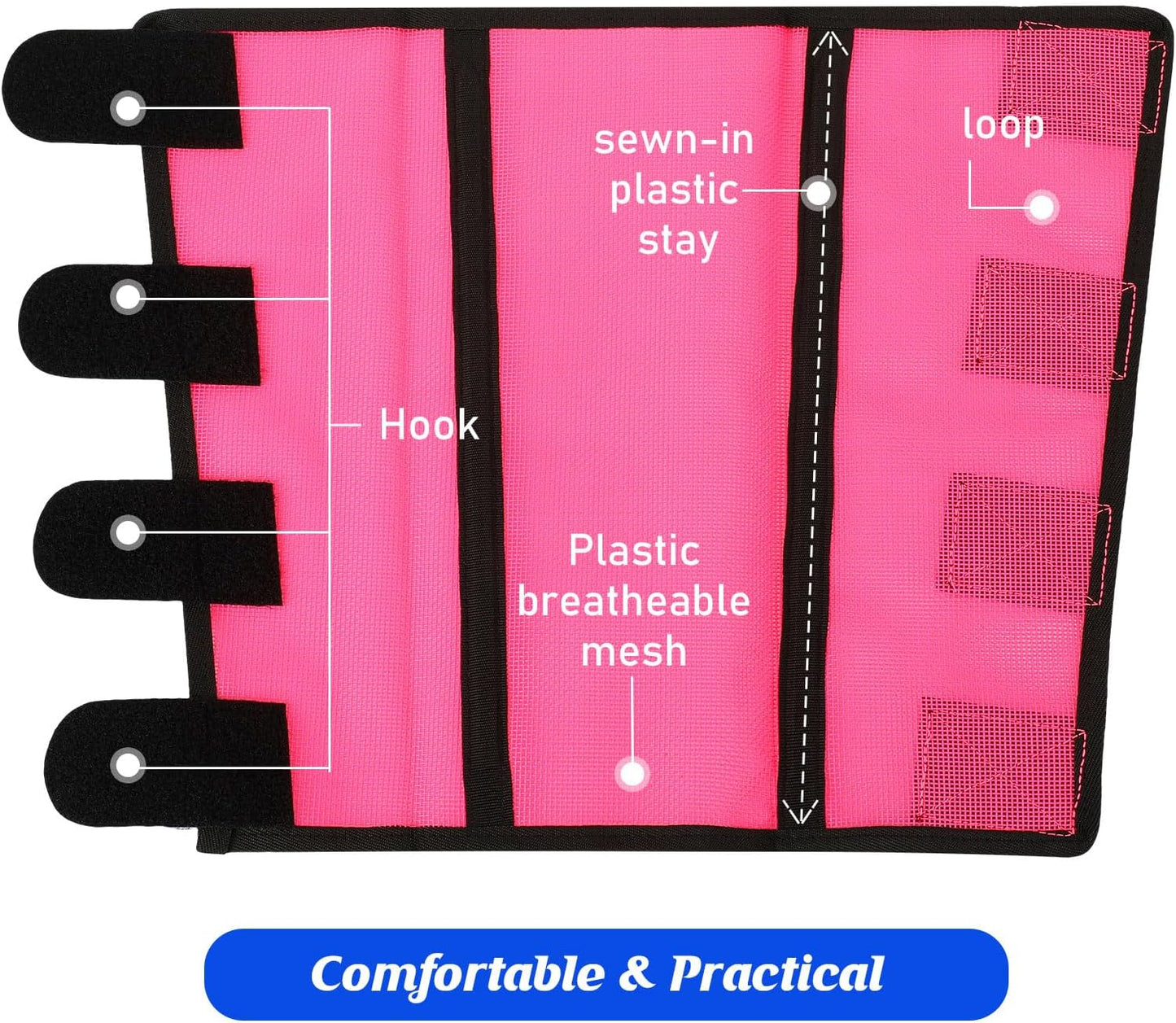 8 Pcs Mesh Fly Boots for Horse Breathable Mesh Horse Boots Protective Horse Leg Wraps Horse Leggings for Preventing Flies and Mosquitoes Bites (Light Pink, Dark Pink)