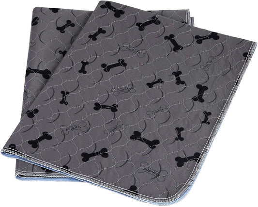 Washable Dog Pee Pads with Free Grooming Gloves,Non Slip Dog Mats with Great Urine Absorption,Reusable Puppy Pee Pads for Whelping,Potty,Training,Playpen