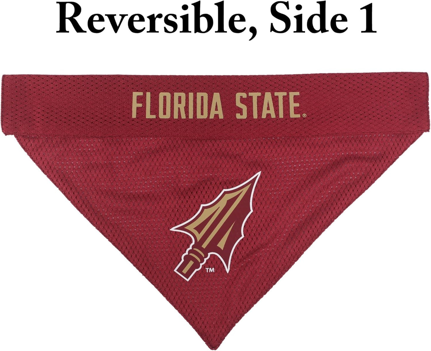 Pets First Collegiate Pet Accessories, Reversible Bandana, Florida State Seminoles, Large/X-Large