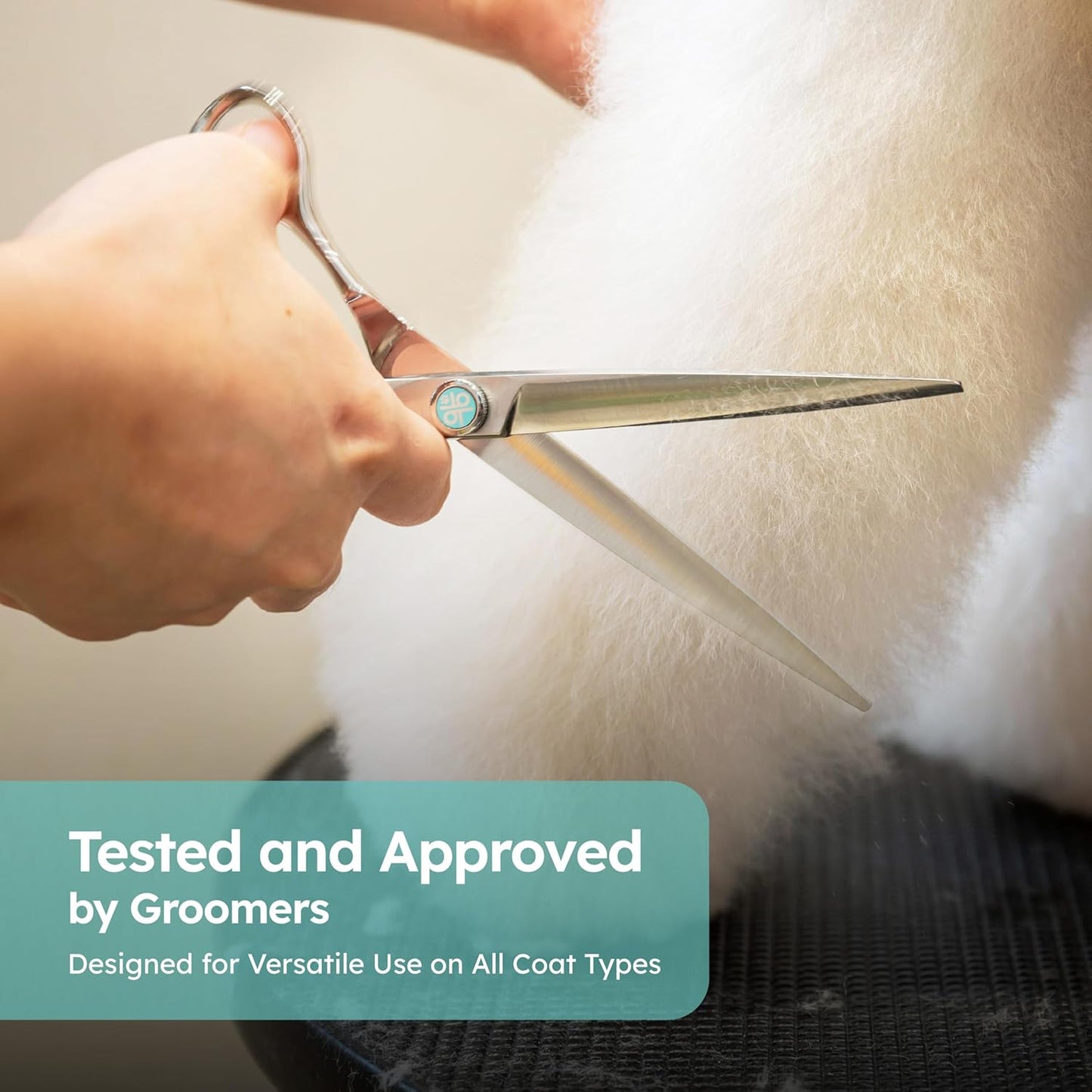 7” Dog Grooming Scissors with Sawtooth Blade ｜ VG10 Japanese Steel Professional Pet Grooming Shears for Cats & Dogs ｜ Precise Trimming ｜ Lightweight, Ergonomic, Handcrafted Design ｜ K9 Shears