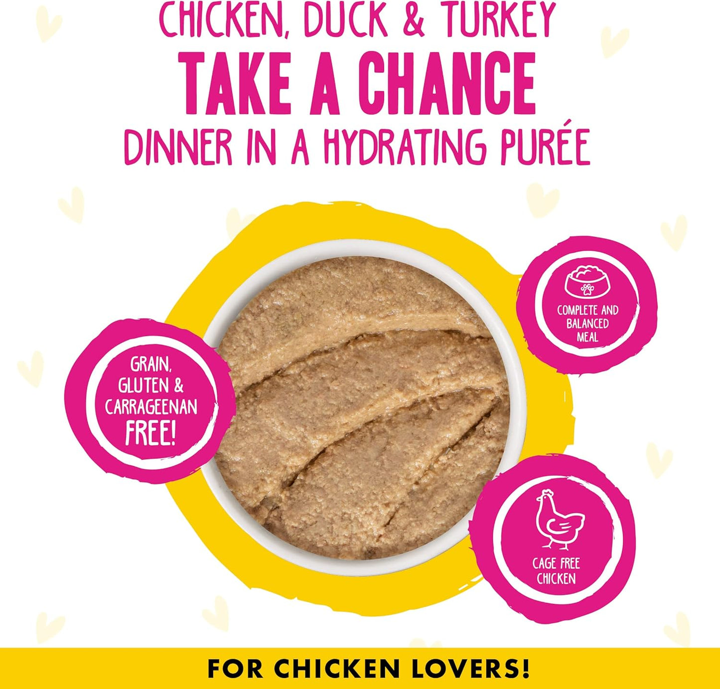 Weruva B.F.F. Play - Best Feline Friend Paté Lovers, Aw Yeah!, Chicken, Duck & Turkey Take a Chance with Chicken, Duck & Turkey, 2.8oz Can (Pack of 12)