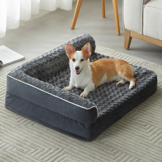 BFPETHOME Orthopedic Dog Beds for Large Dogs-Waterproof Sofa Dog Bed with Removable Washable Cover, Large Pet Bed with Waterproof Lining and Nonskid Bottom, Pet Bed for Dogs