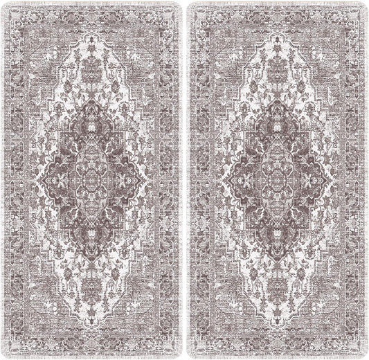 nunubaby Washable Pee Pads for Dogs, Stylish, Non-Slip and Leak-Proof Pee Pads. Reusable Potty Pads for Dogs for Crates and Floors.(Brown/Geo, 36" x72")