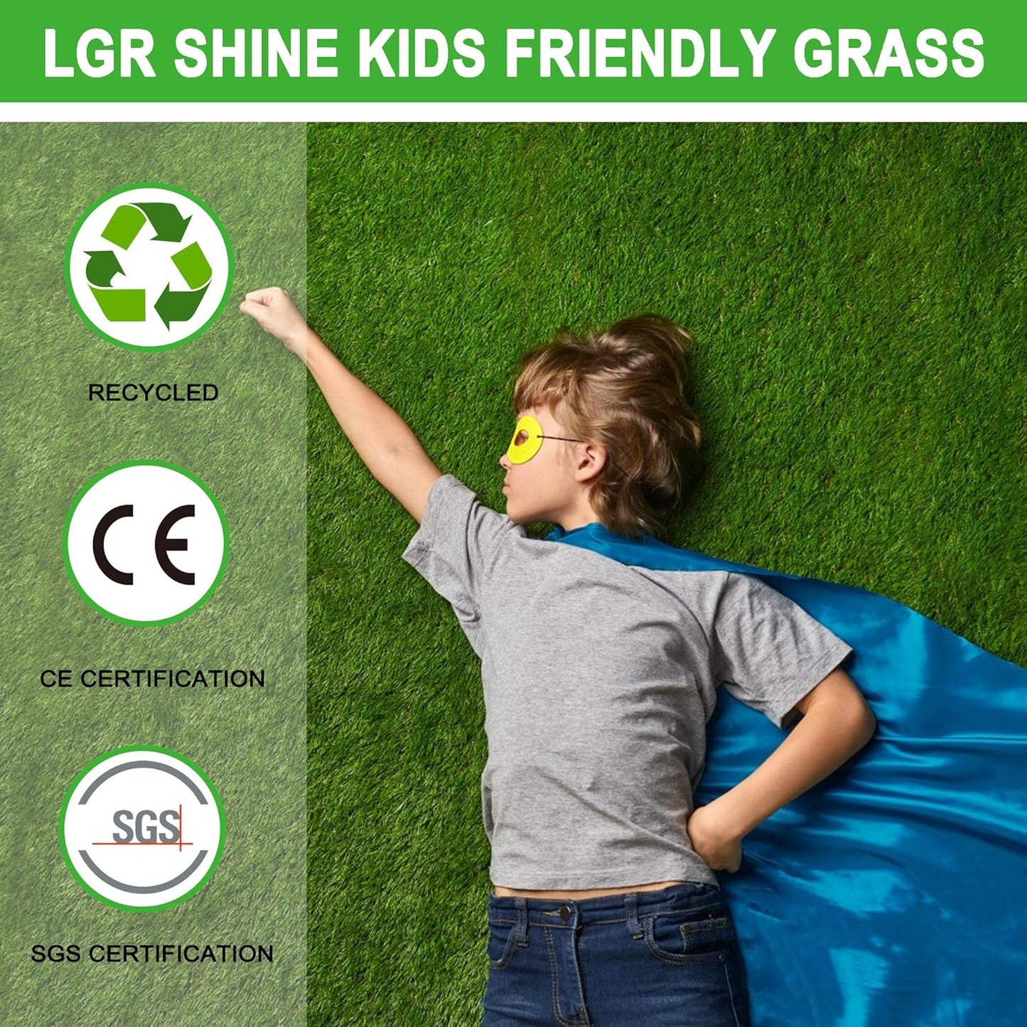 Artificial Grass Turf for Dogs 6.5 ft x 10 ft,1.38 inch Fake Grass Pee Pad for Puppy Potty Training，Faux pet Grass Rug for Indoor/Outdoor Patio,Dogs Wee Wee Pad,Turf Grass Mat for Dogs