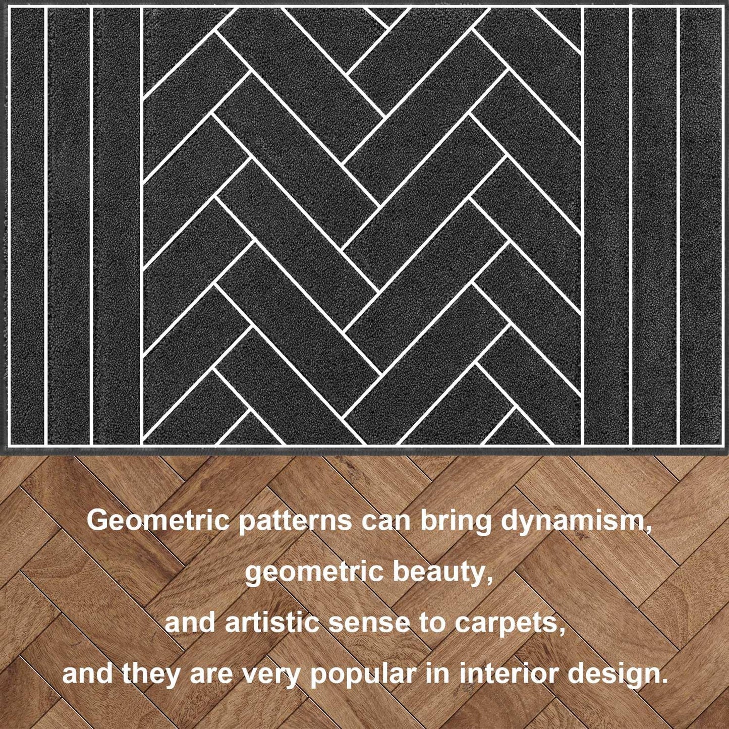 Tindbea Dog Mat for Muddy Paws,Absorbs Moisture Dirt Non-Slip Washable Mud Mat for Dogs,Soft Rubber Backing Front Inside Pet Rug for Entryway, Mud Dog Paws, Patio(24"x59",Charcoal)